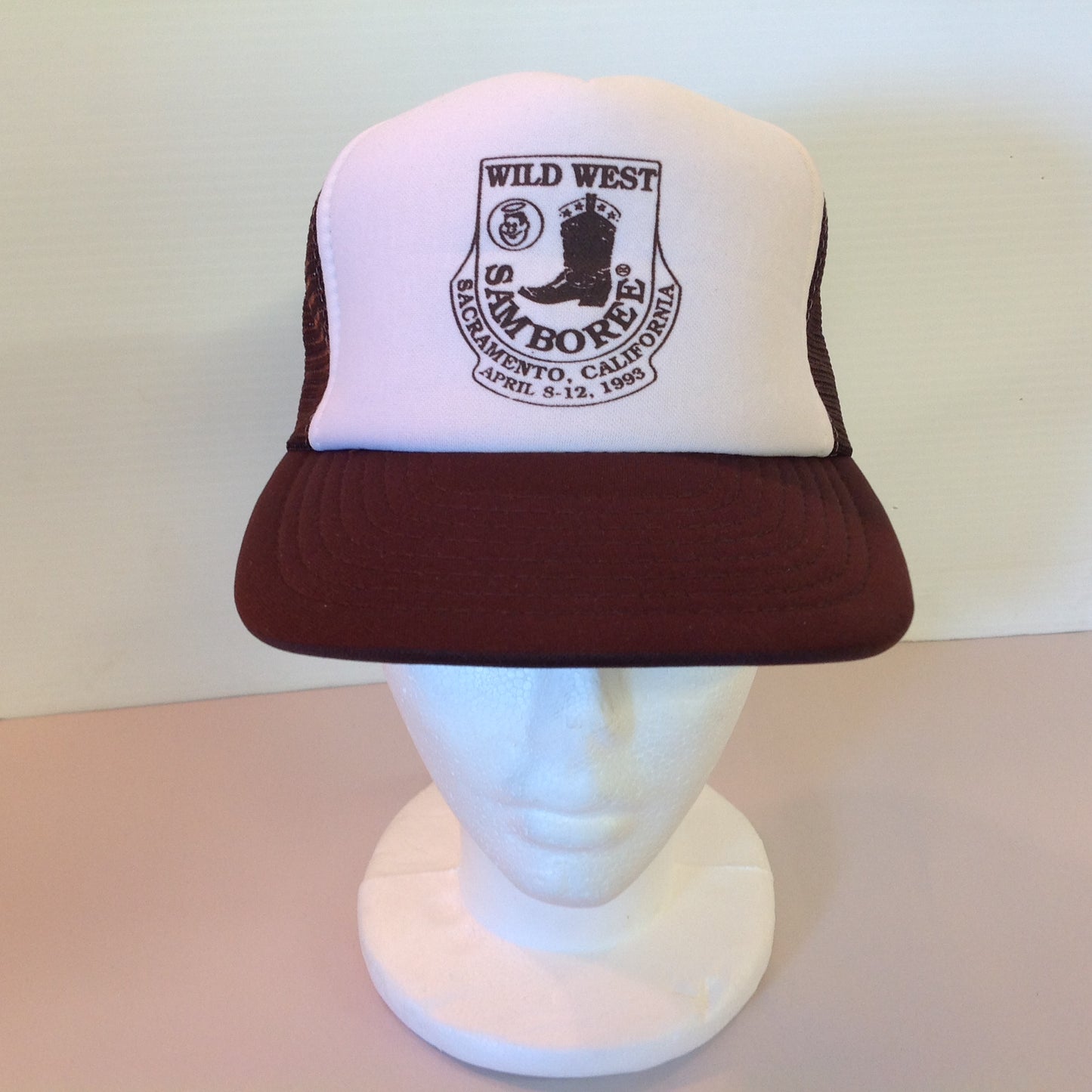 Vintage Sportcap Mesh Trucker Cap Hat 1993 Wild West Samboree Sacramento California