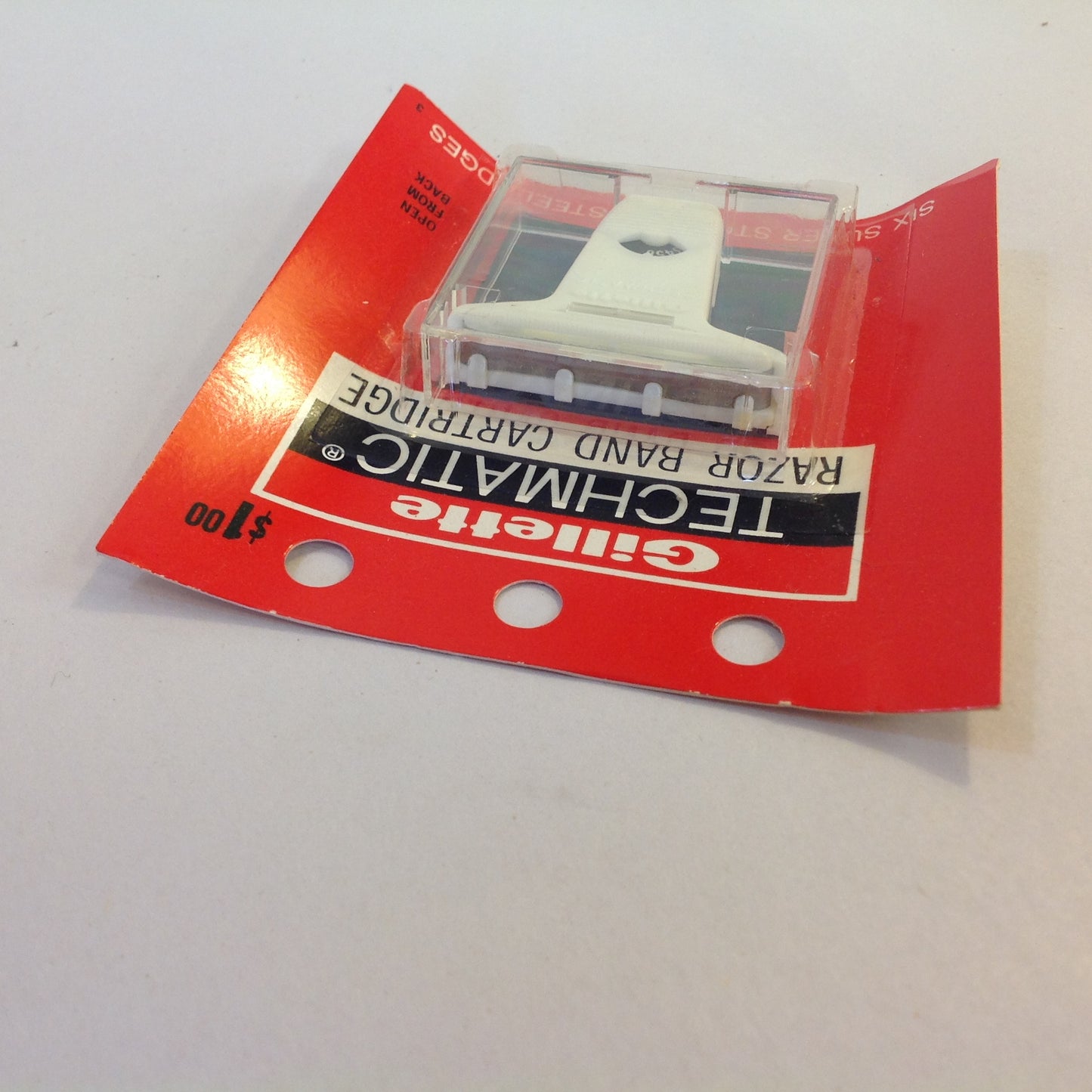 Vintage NOS Gillette Techmatic Razor Band Cartridge Six Super Stainless Steel Edges