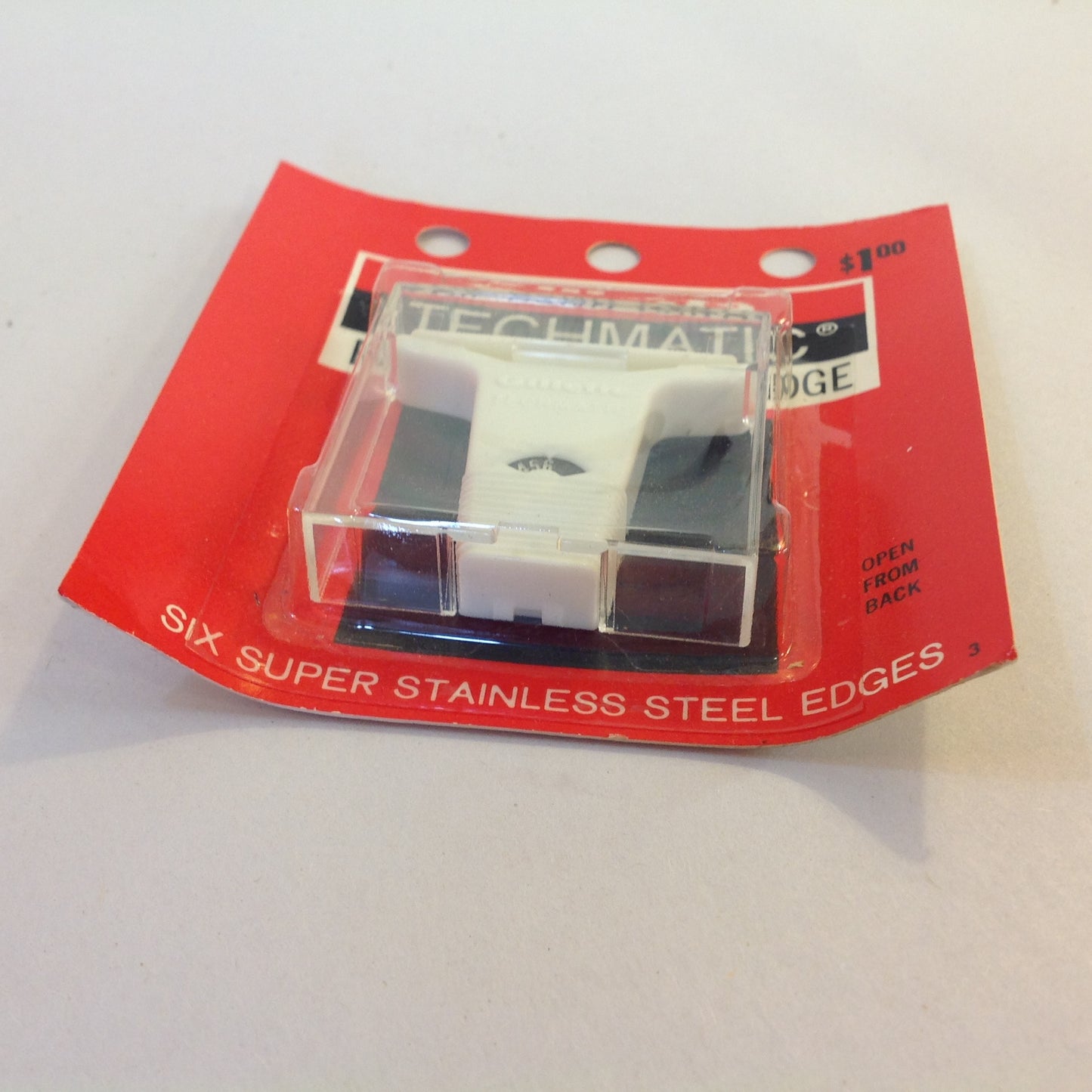 Vintage NOS Gillette Techmatic Razor Band Cartridge Six Super Stainless Steel Edges