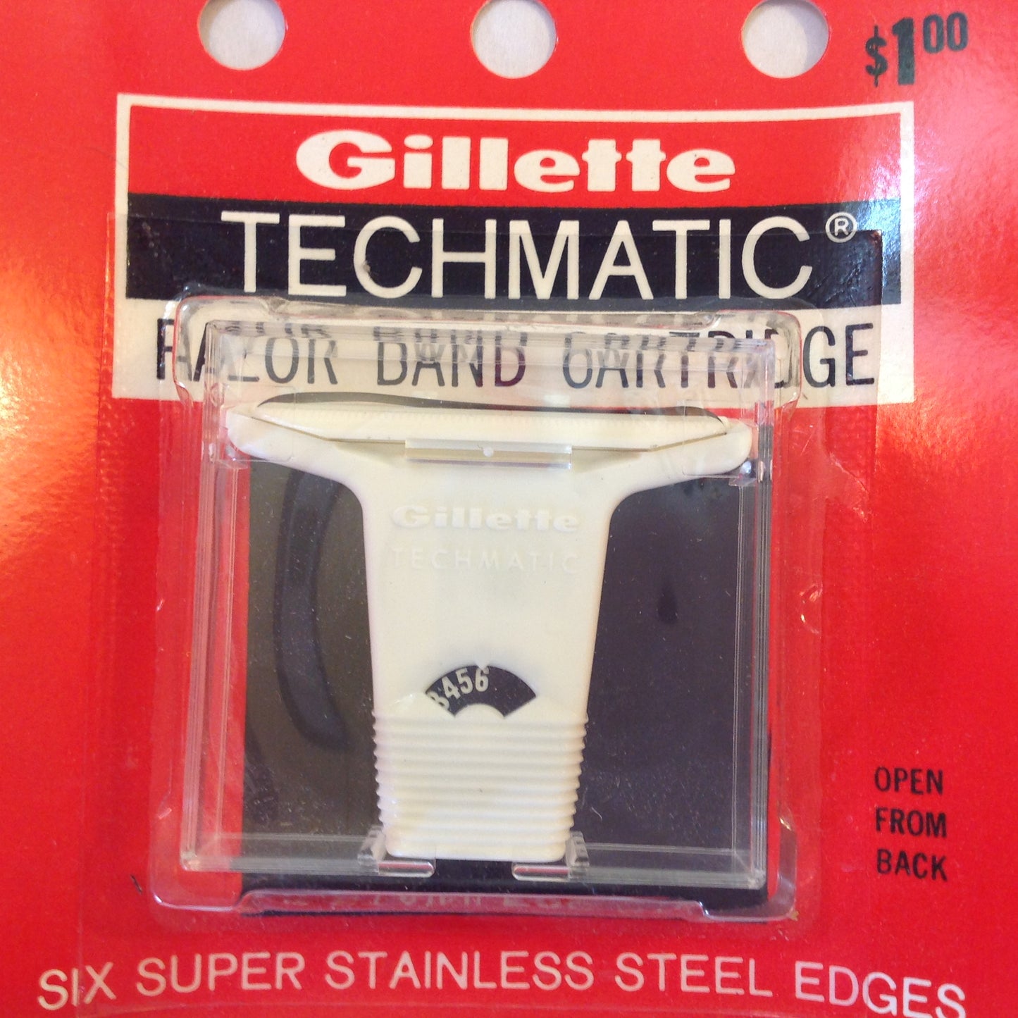 Vintage NOS Gillette Techmatic Razor Band Cartridge Six Super Stainless Steel Edges