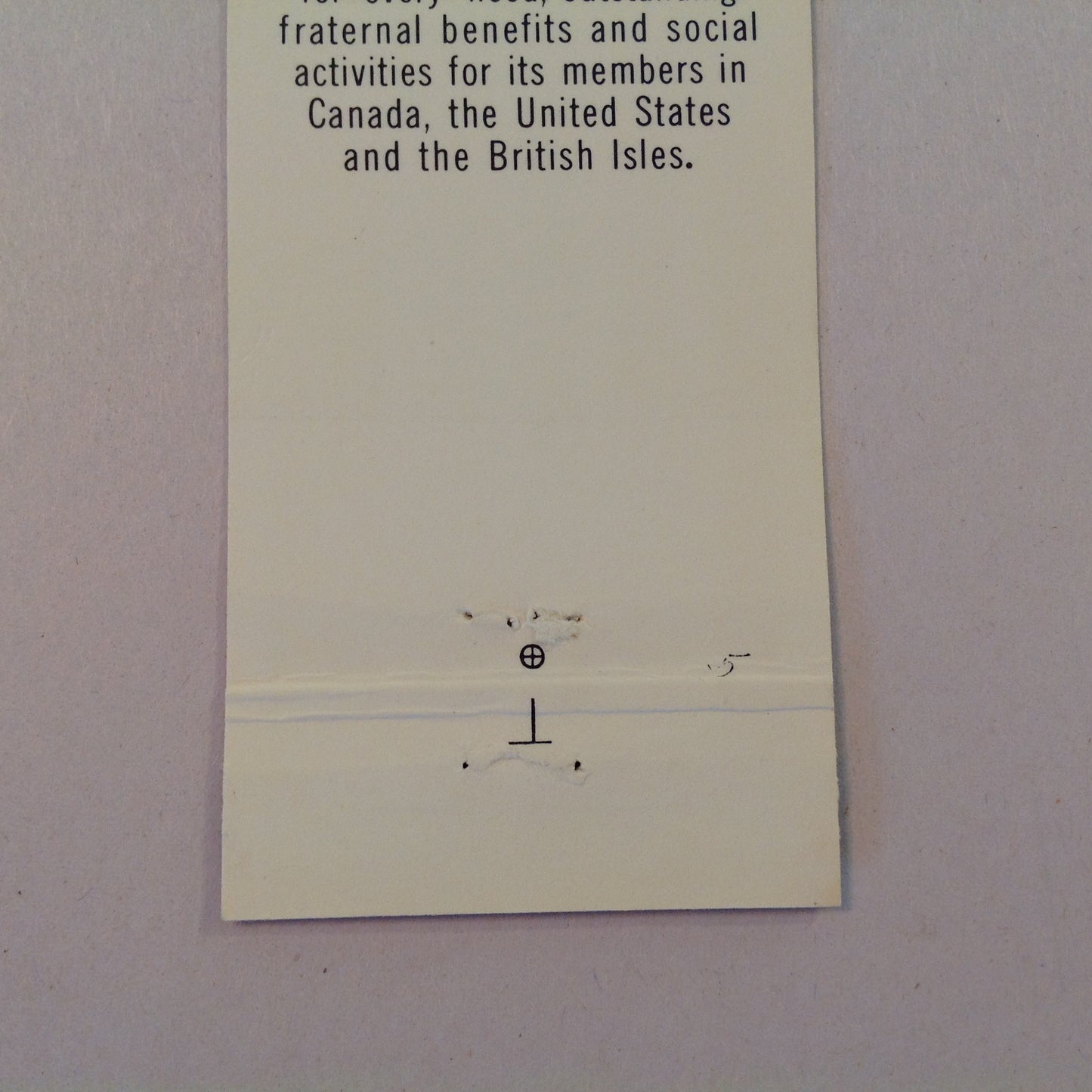 Vintage Matchbook Cover Independent Order of Foresters IOF LBC Benefit Society