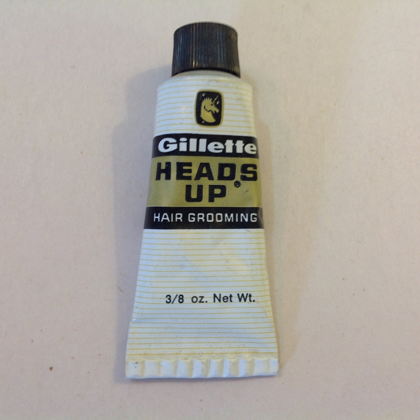 Vintage NOS Gillette Heads Up Hair Grooming 3/8 oz Tube