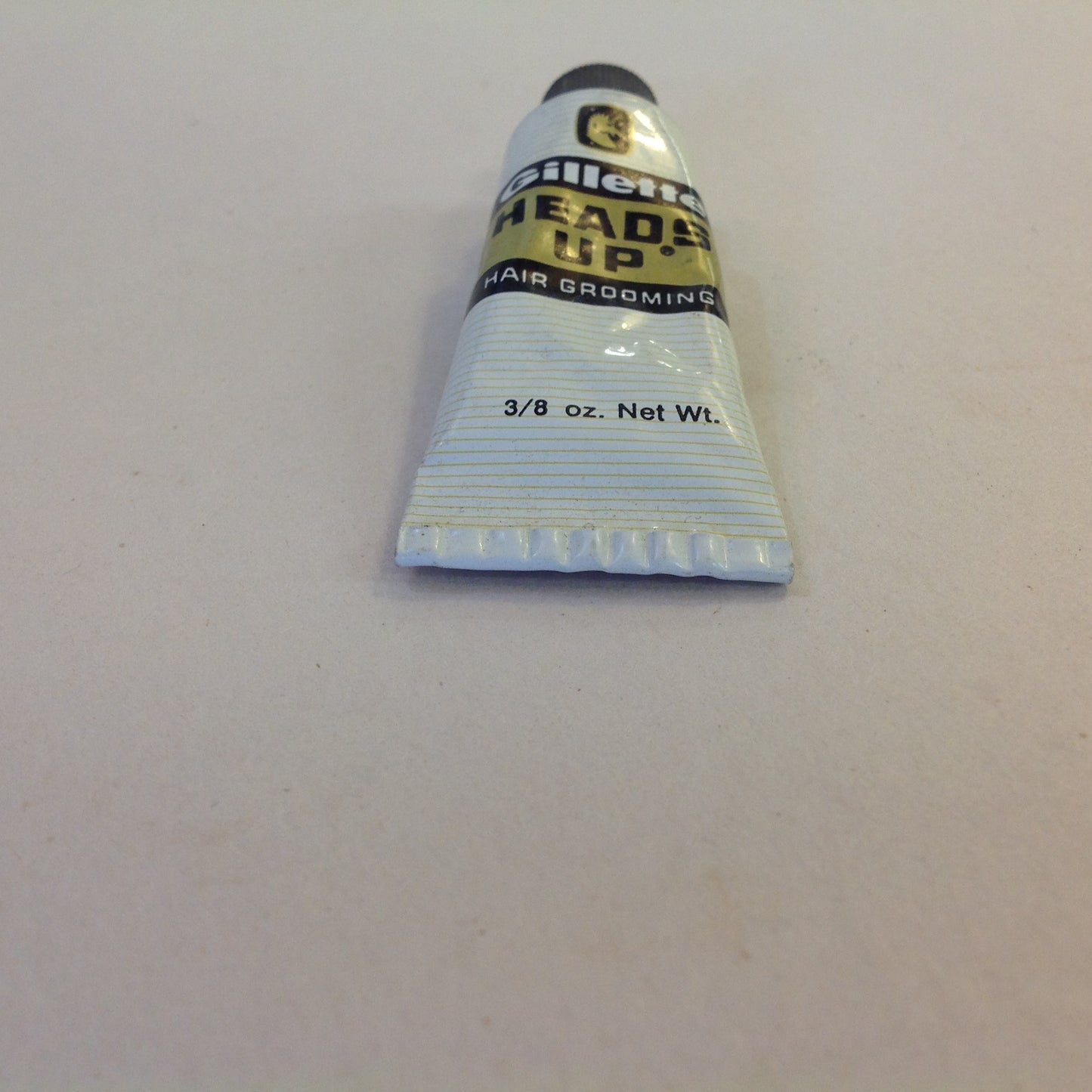 Vintage NOS Gillette Heads Up Hair Grooming 3/8 oz Tube