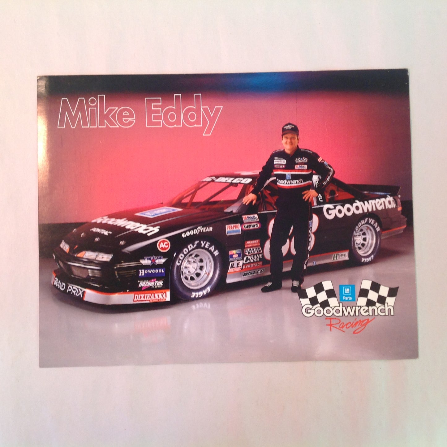 Vintage 1992 American Speed Ass'n ASA AC-Delco Goodwrench Racing Mike Eddy Hero Card