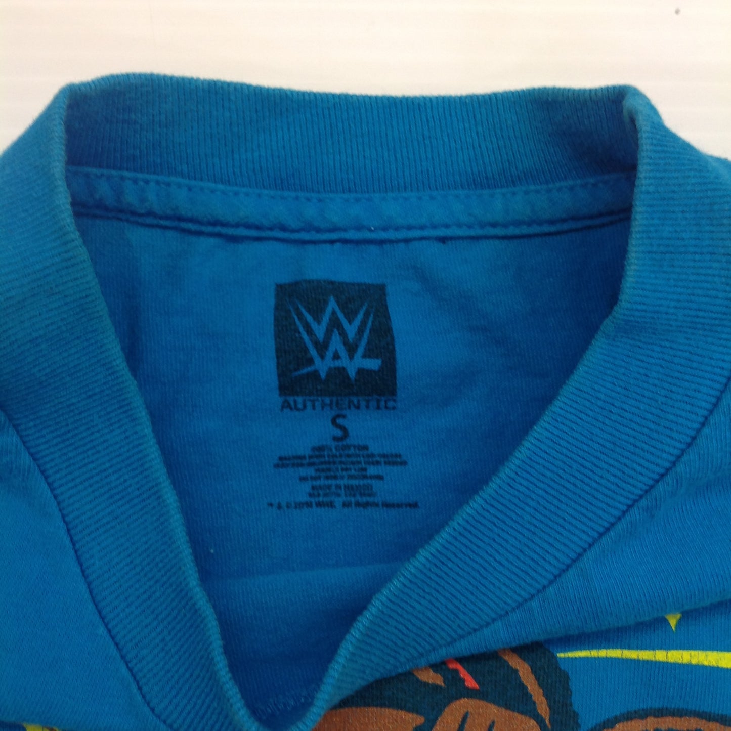 2010's WWE WWF Authentic Child Small T-Shirt The New Day Unicorn Kofi Kingston Xavier Woods Big E NXT Blue
