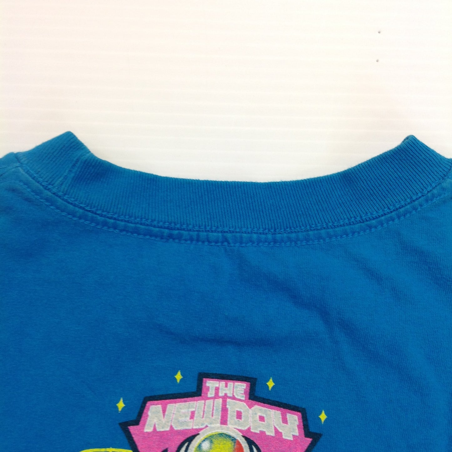 2010's WWE WWF Authentic Child Small T-Shirt The New Day Unicorn Kofi Kingston Xavier Woods Big E NXT Blue