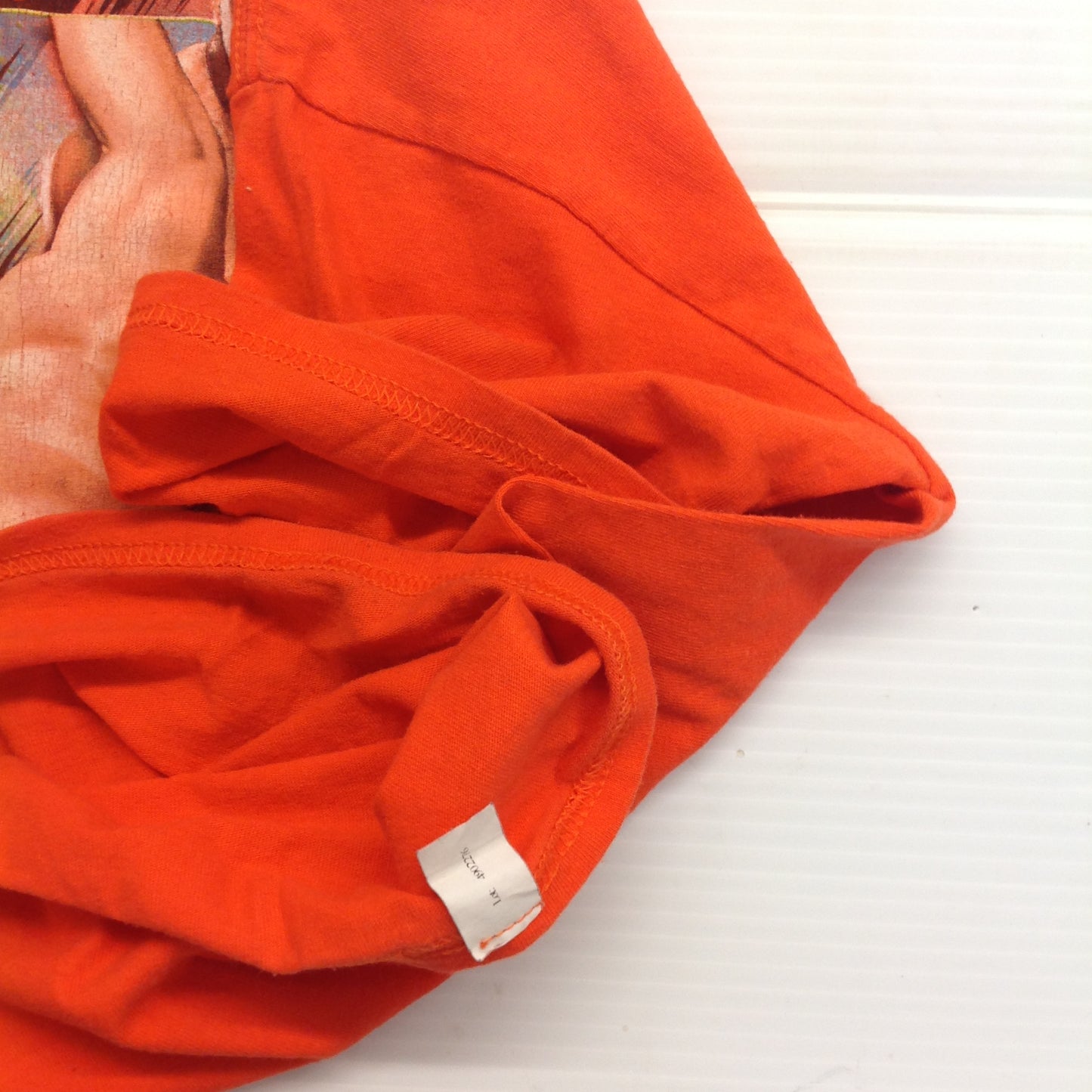 2013 WWE WWF Child's Large T-Shirt Orange Unstoppable John Cena The Rock Montage