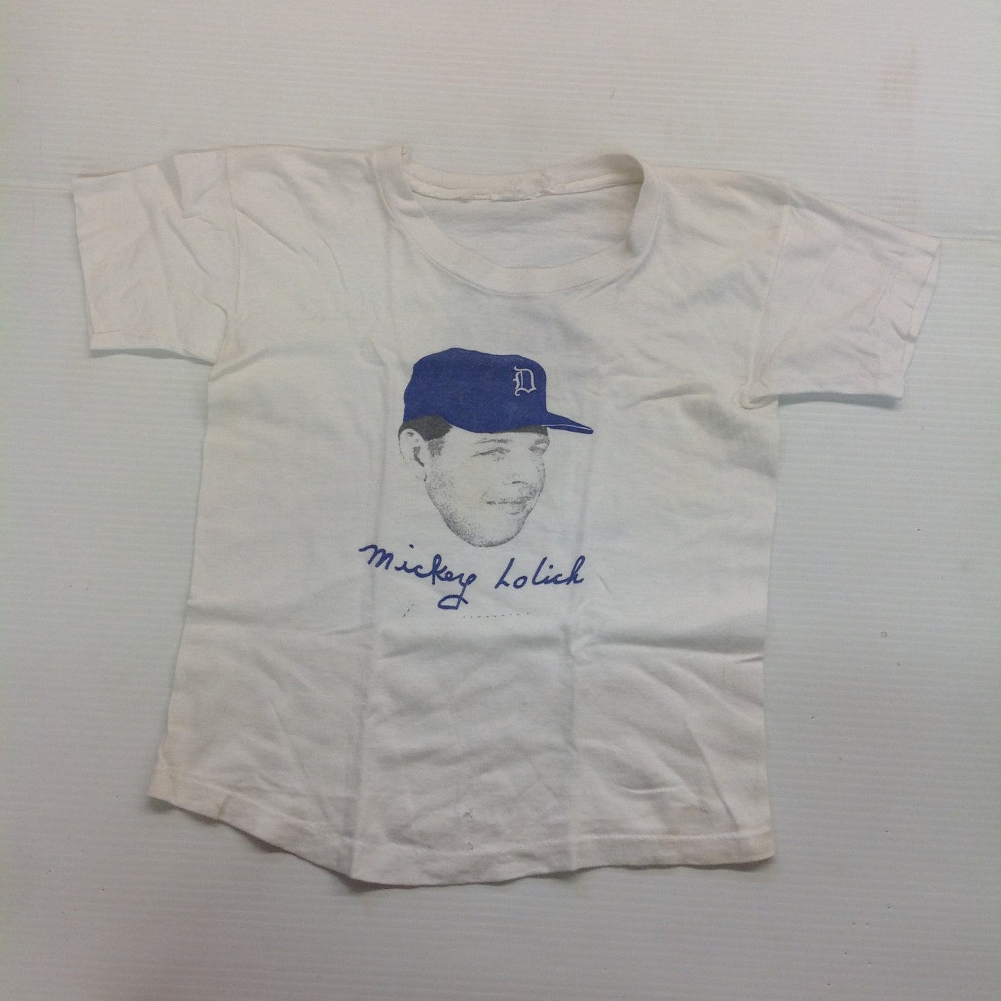 Vintage Children's White T-Shirt Detroit Tigers Mickey Lolich Bill Freehan Images