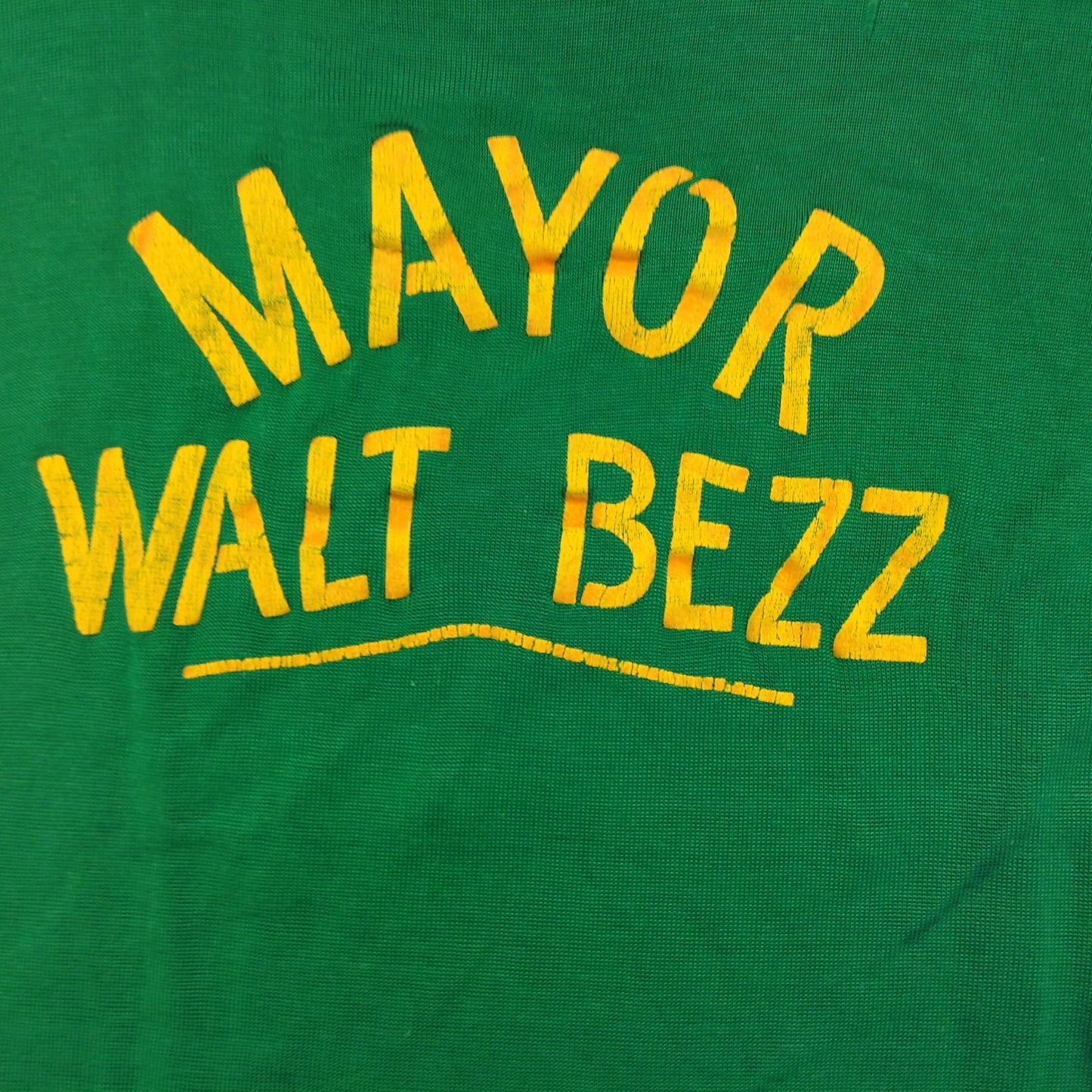 Vintage 1967-74 Mason Green Yellow Ringer Nylon Child's T-Shirt Mayor Walt Bezz 8 Mile Kelly HOA Cuda Kings Eastpointe Michigan