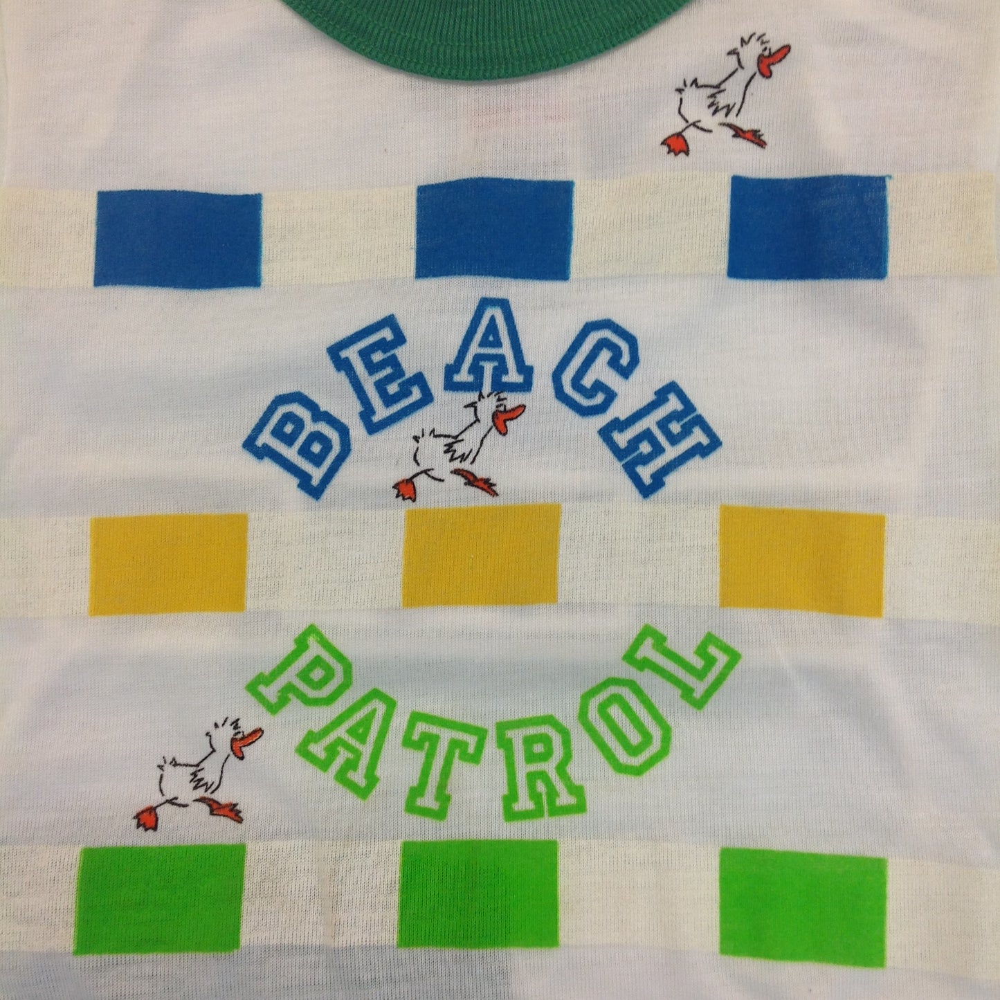 Vintage Wormserwear Child's 2Pc Pajama Top Short Beach Patrol Ducks 4T New with Tags
