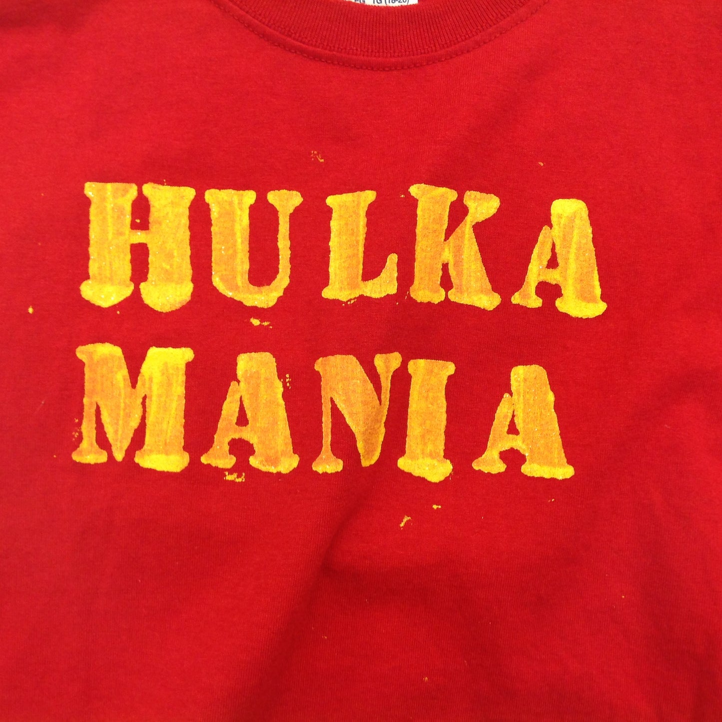 Vintage XL Jerzees Red Child T-Shirt Hulka Mania Rare