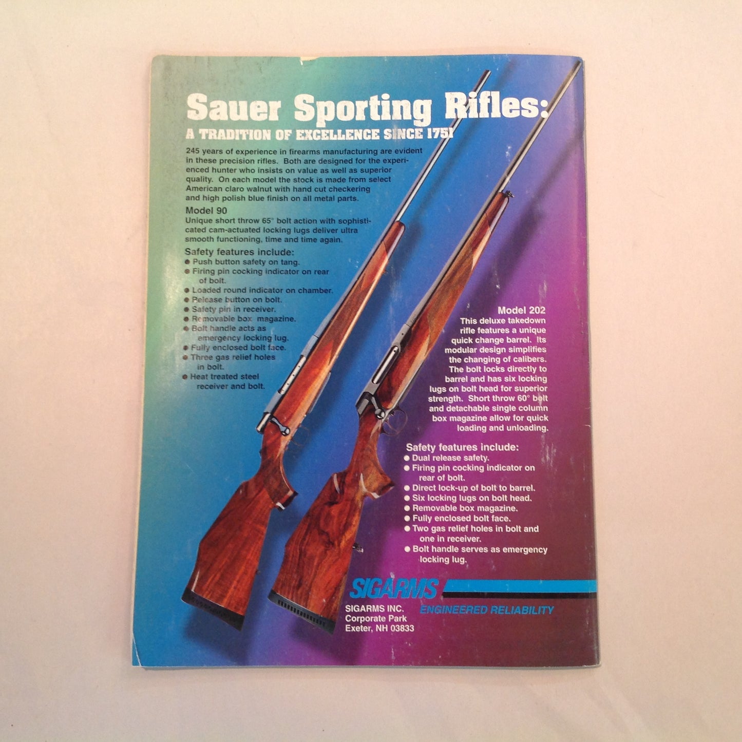 Vintage Sep 1996 American Rifleman Magazine Really Big Bores! Choose the Right Carry Holster Mystery M9 Beretta