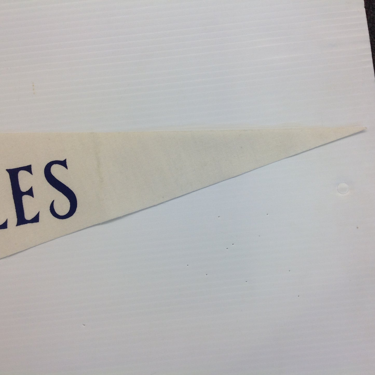 Vintage 1960's Souvenir White with Blue Graphics Caricature The Beatles Felt Pennant