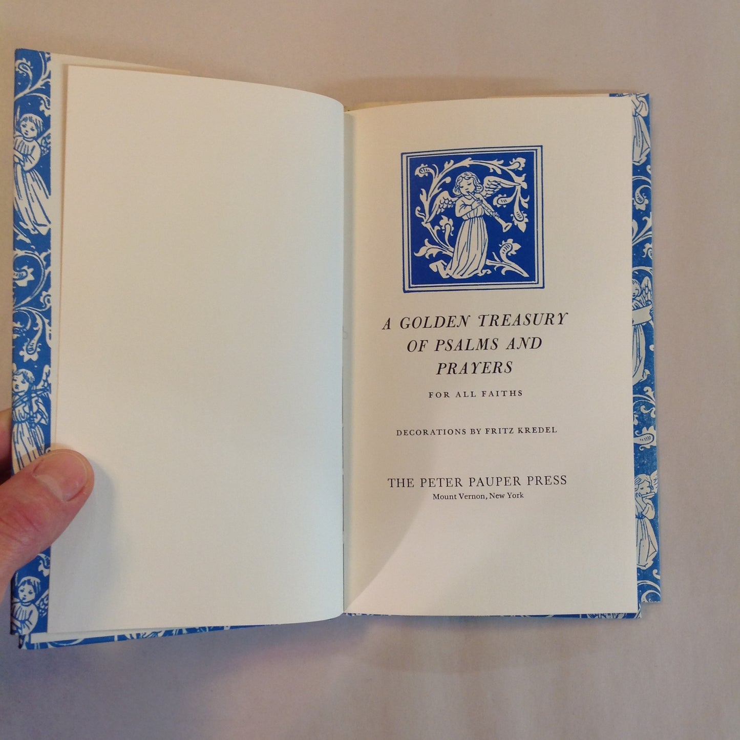 Vintage 1952 Hardcover Gift Book Golden Treasury of Psalms and Prayers Peter Pauper Press