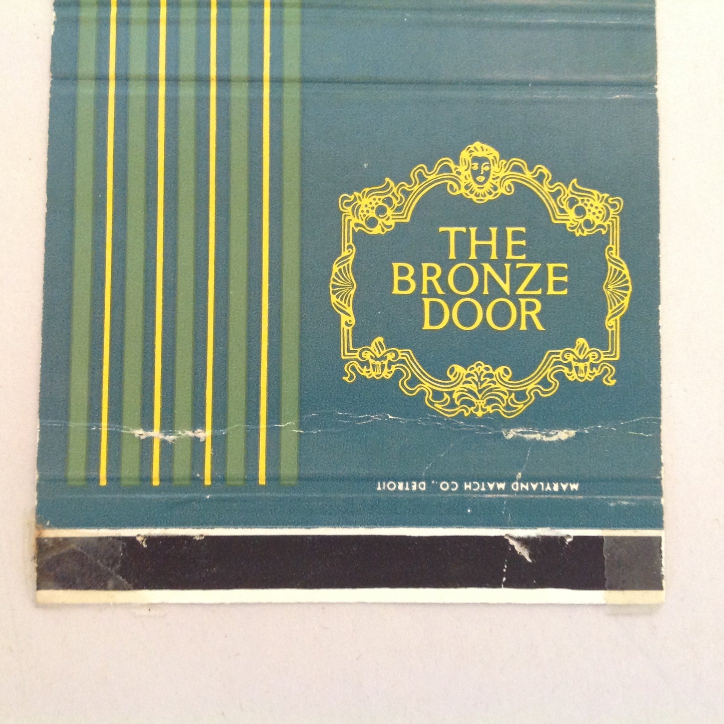 Vtg Matchbook Cover The Bronze Door Restaurant Kercheval Grosse Pointe Farms MI