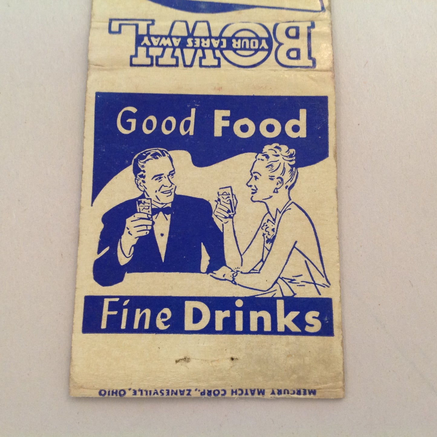 Vintage Matchbook Cover The Little Cafe Gratiot Detroit Michigan Bowl Food Drinks MI