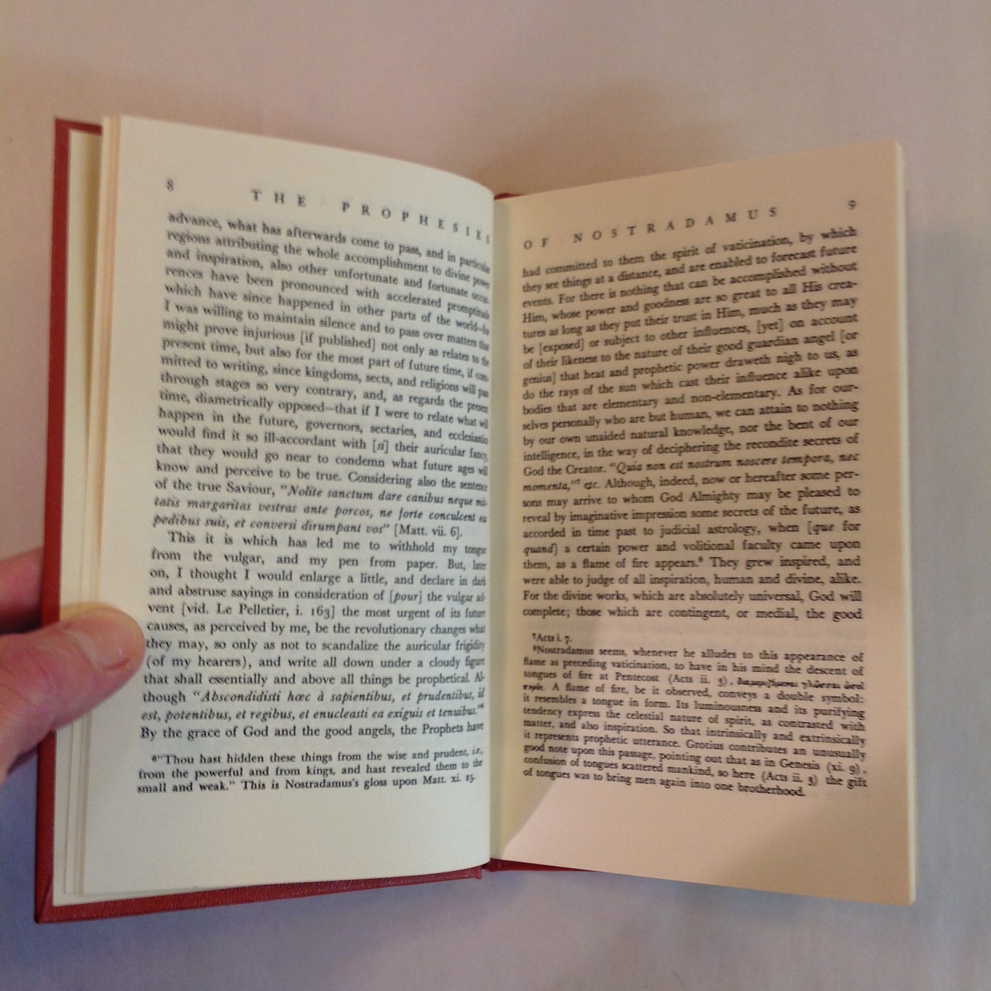 Vintage 1980 Hardcover Gift Book The Prophecies of Nostradamus Avenel