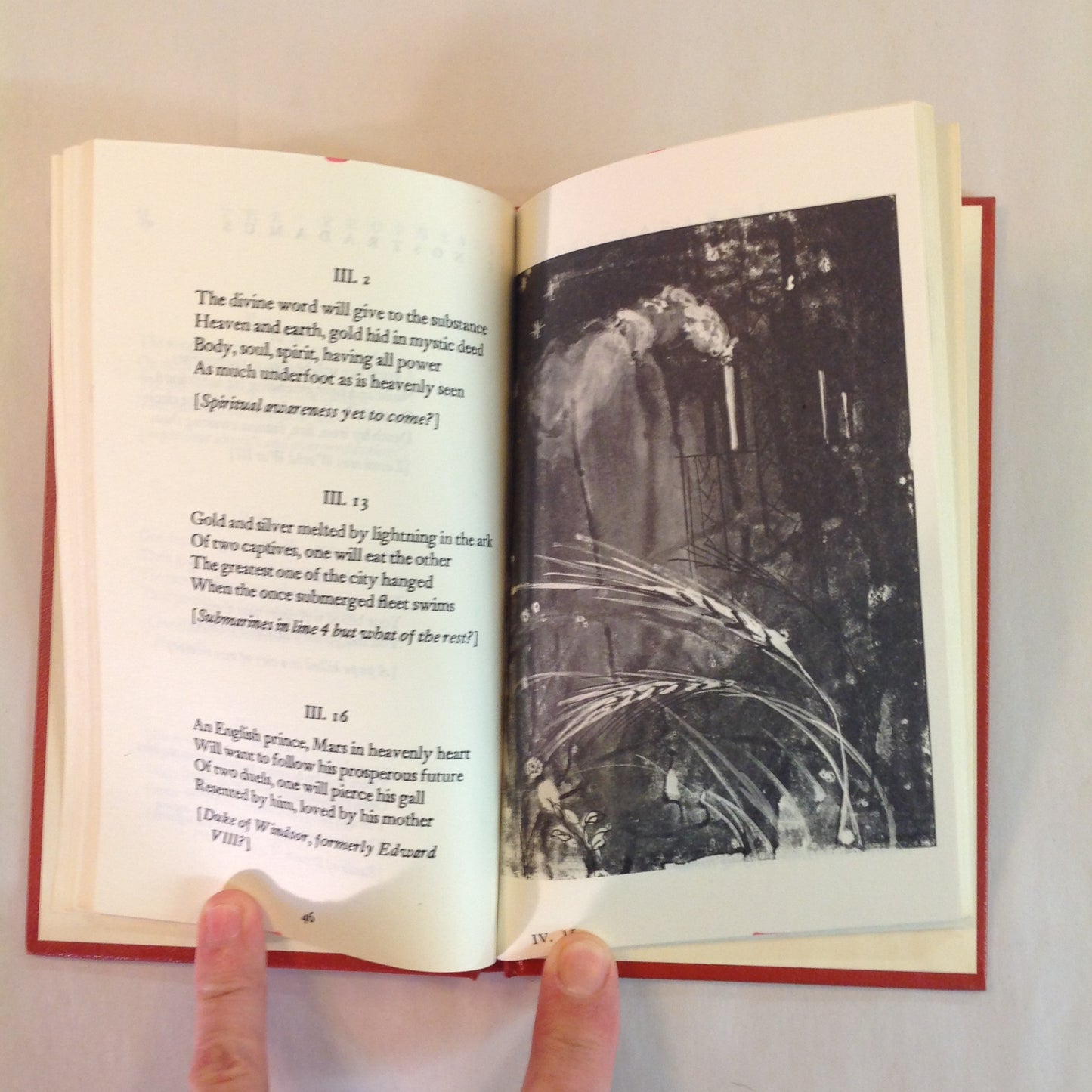 Vintage 1980 Hardcover Gift Book The Prophecies of Nostradamus Avenel