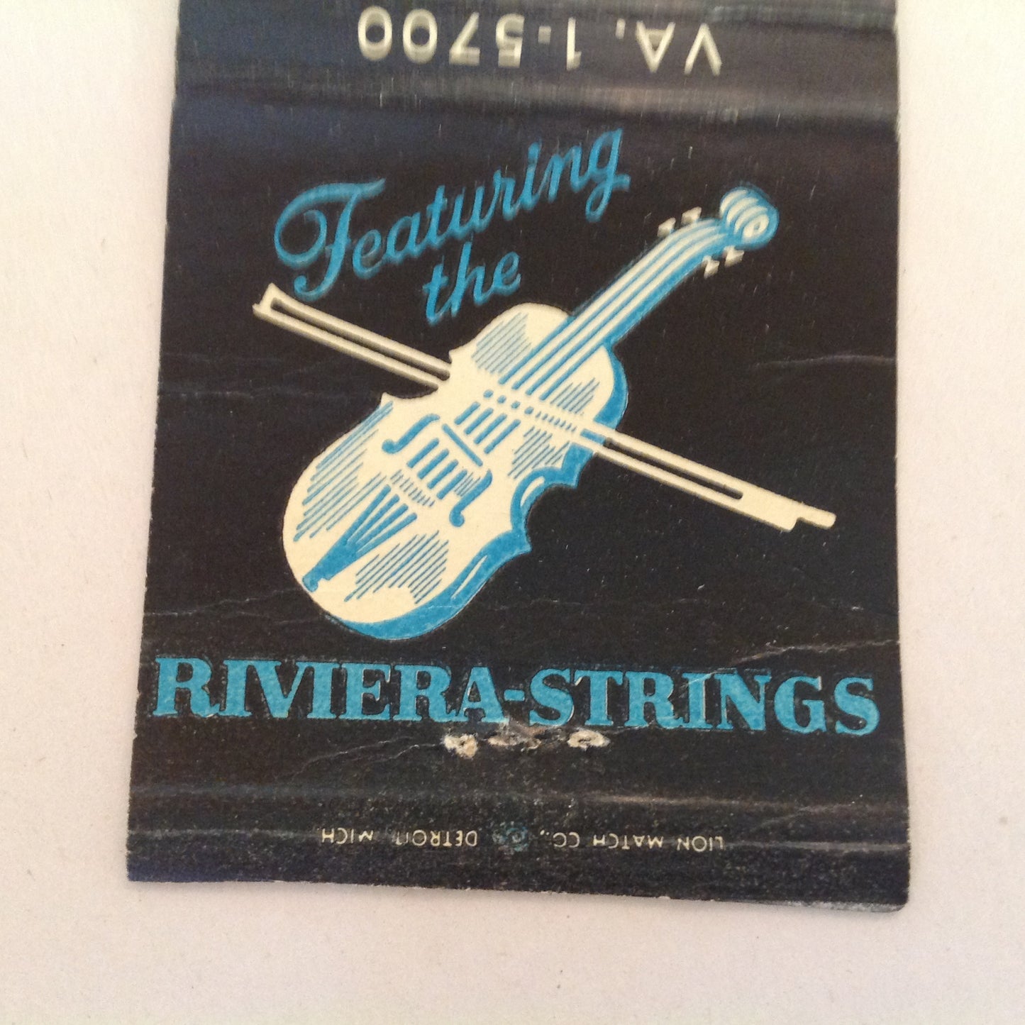 Vintage Matchbook Cover Housey's Maison-Riviera Featuring Riviera Strings Detroit MI