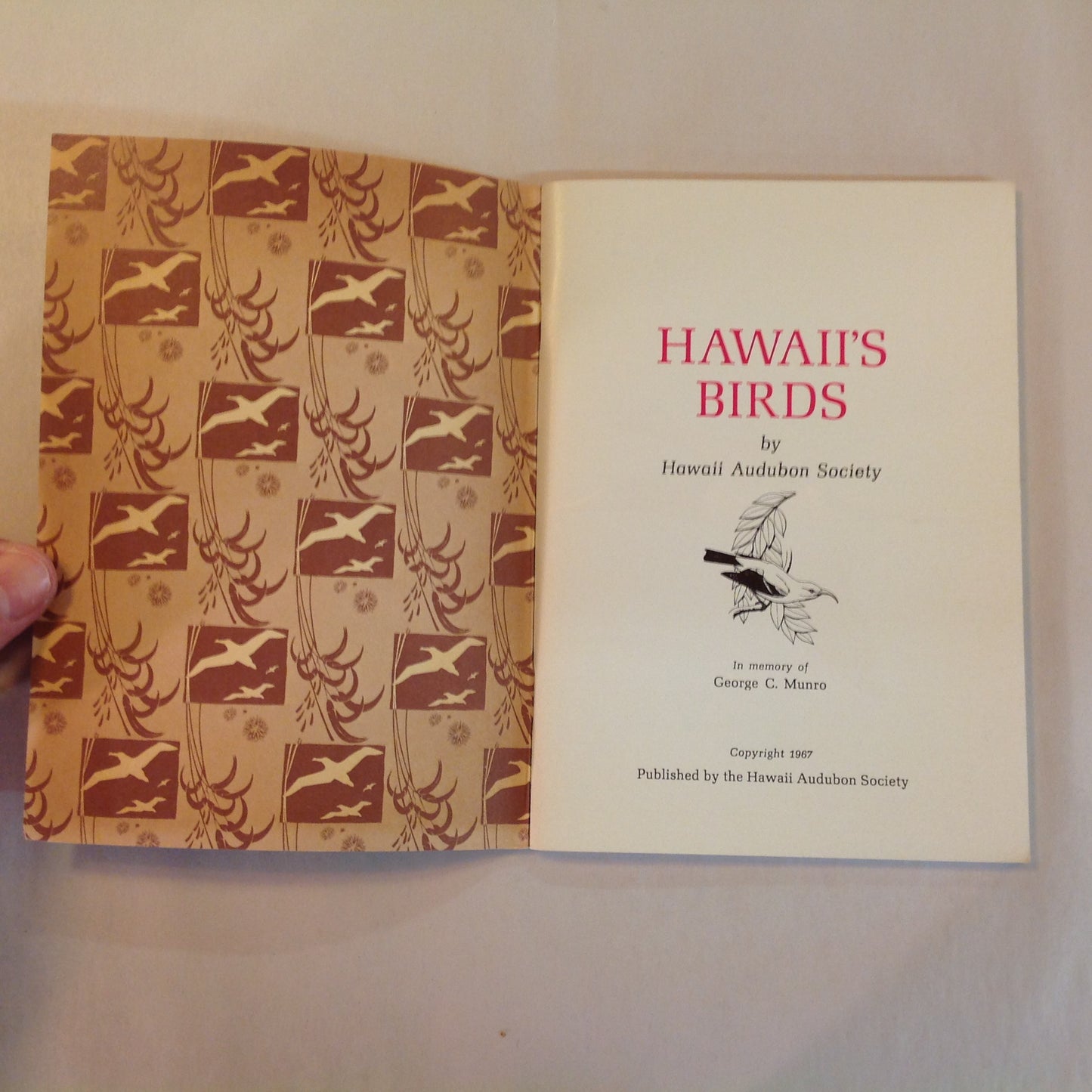Vintage 1967 Paperback Hawaii's Birds: All in Natural Color Hawaii Audubon Society