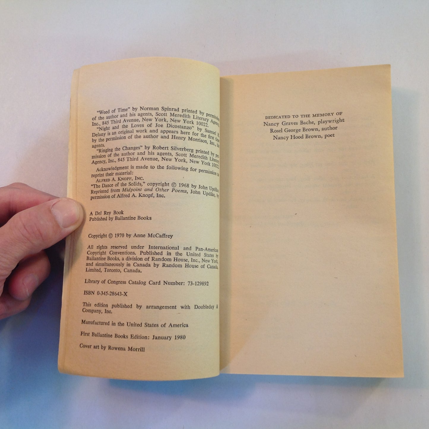 Vintage 1980 Mass Market Paperback Alchemy & Academie Anne McCaffrey, Editor First Edition