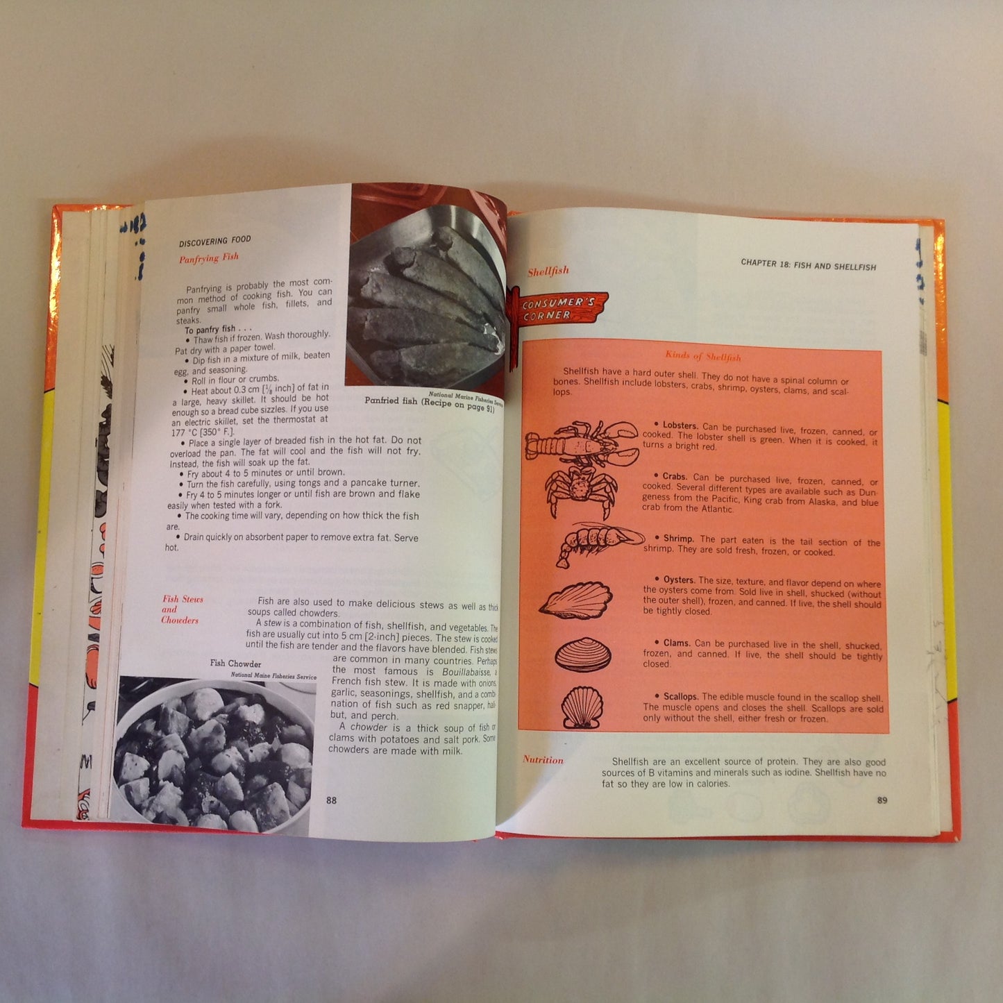 Vintage 1982 Hardcover Textbook Discovering Food Helen Kowtaluk