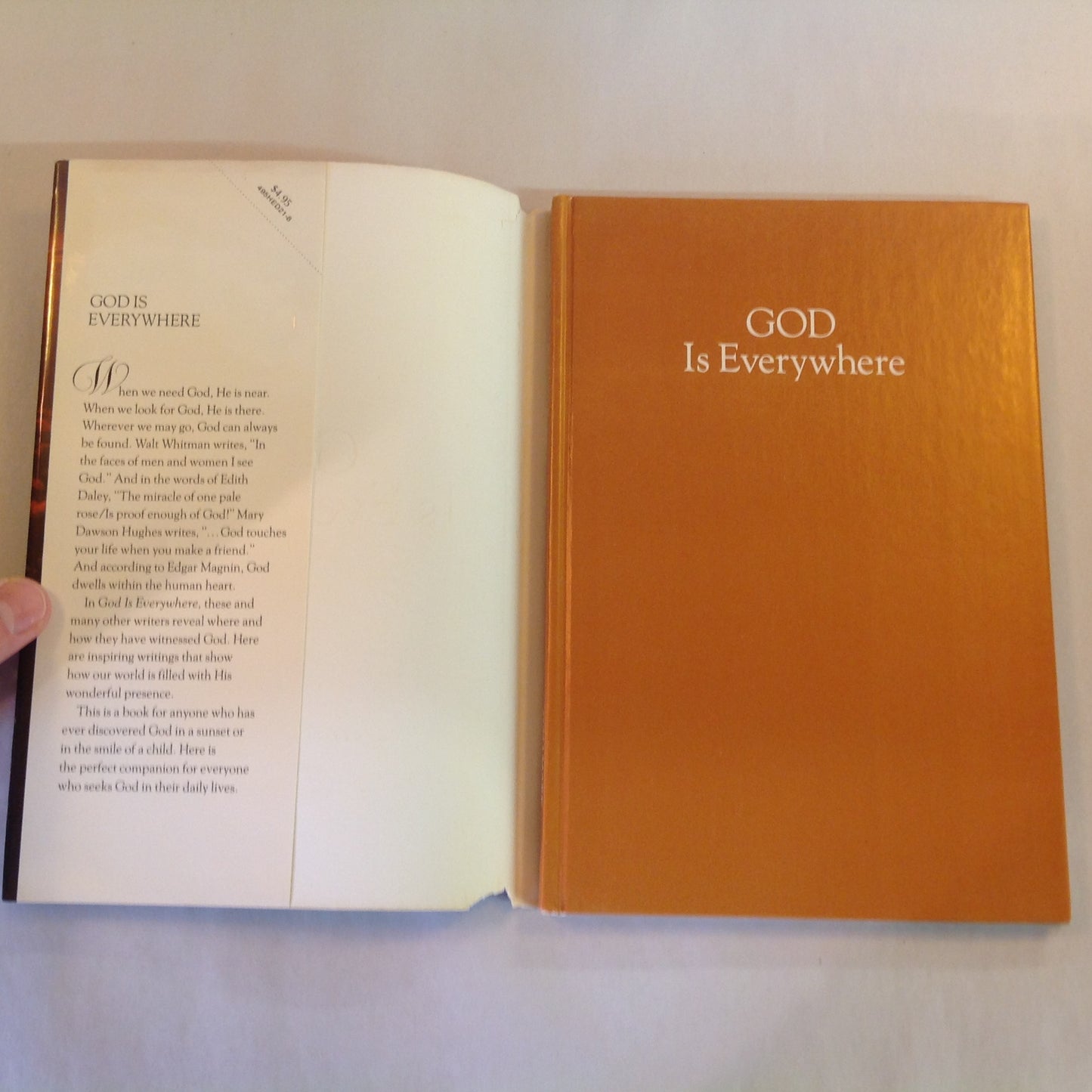 Vintage 1976 Hardcover God Is Everywhere: Inspiring Writings That Reveal His Nearness and Love Harold Whaley Hallmark Crown