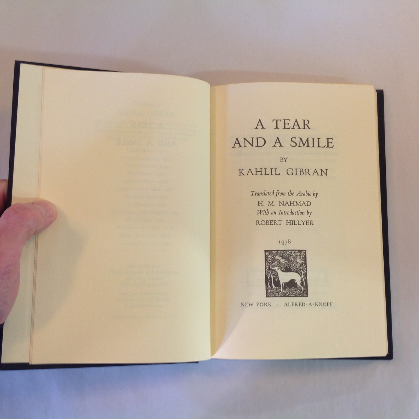 Vintage 1978 Hardcover A Tear and A Smile Kahlil Gibran