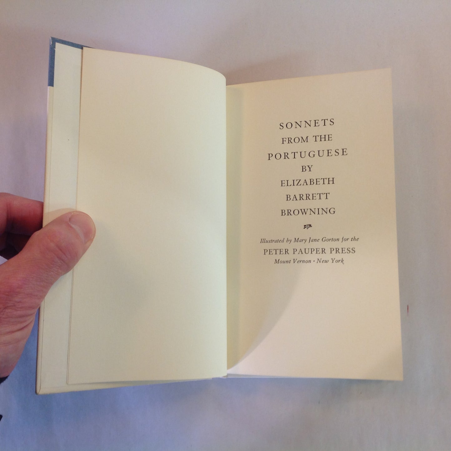 Vintage 1960's Hardcover Gift Book Sonnets From the Portuguese Peter Pauper Press