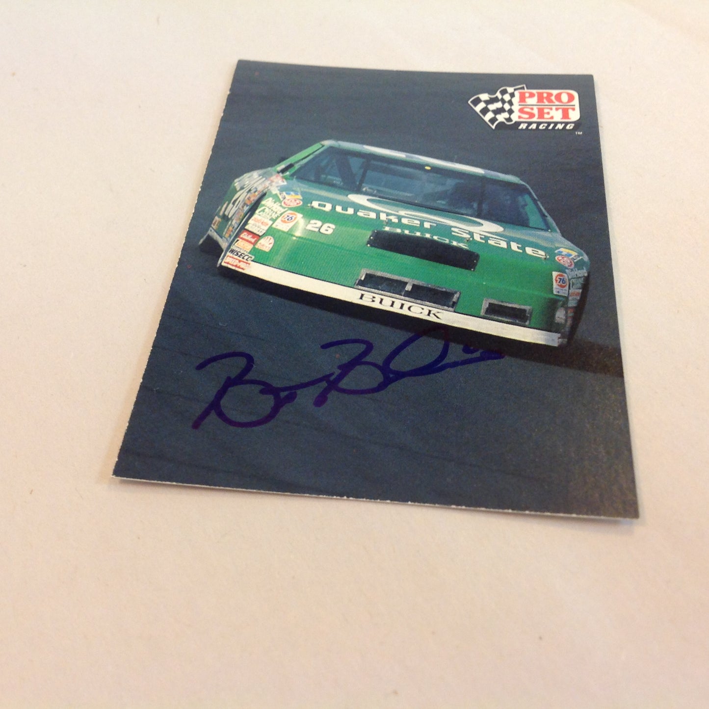 Vtg 1991 Pro Set Racing Signed Card Brett Bodine QS Oil 26 NASCAR Autographed