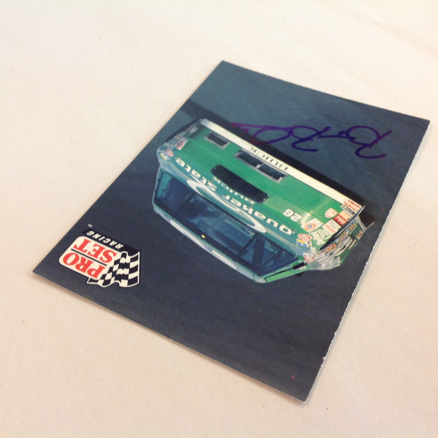 Vtg 1991 Pro Set Racing Signed Card Brett Bodine QS Oil 26 NASCAR Autographed