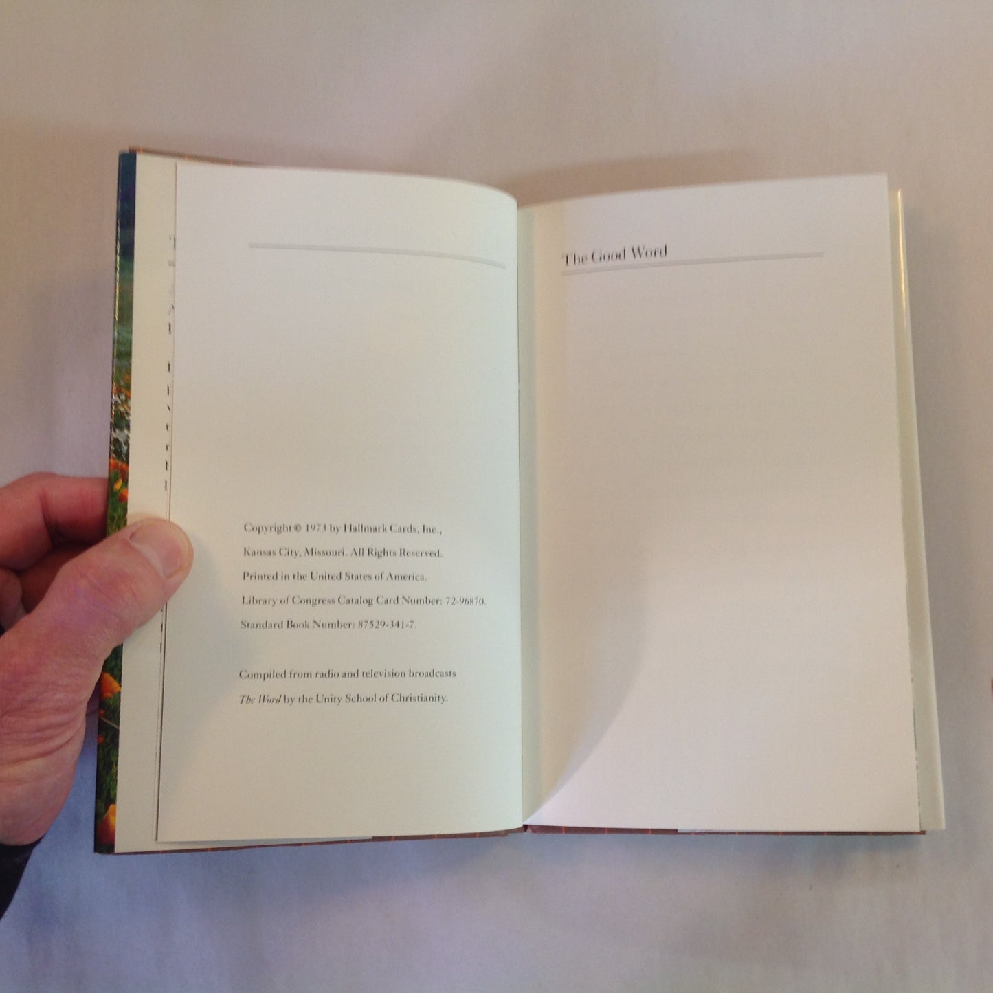 Vintage 1973 Hardcover Gift Book The Good Word: Inspiration for Joy and Fulfillment in Our Daily Lives Hallmark