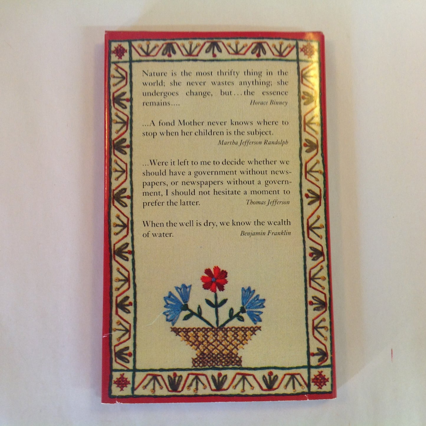 Vintage 1974 Hardcover Gift Book Early American Wisdom: Good Thoughts from Yesterday to Think About Today Hallmark