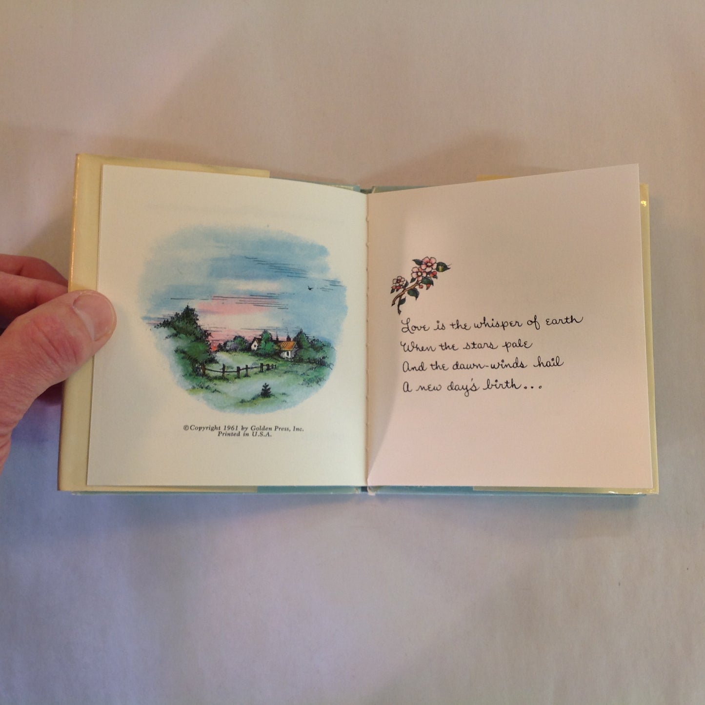 Vintage 1961 Hardcover Gift Book For You with Love Louis Untermeyer Joan Walsh Anglund Golden Press
