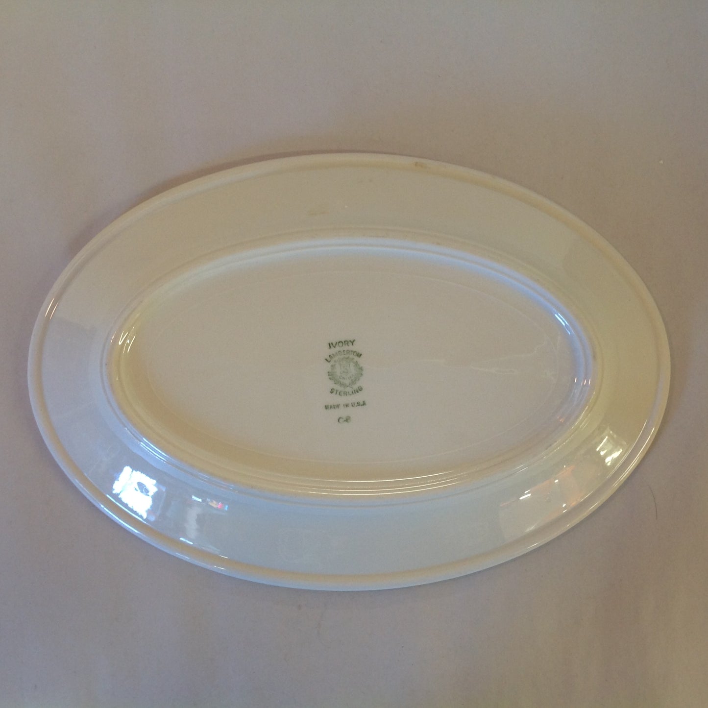 Vintage Detroit Yacht Club Restaurant Ware Sailing Galleon Ship Pattern Platter Oval Dish