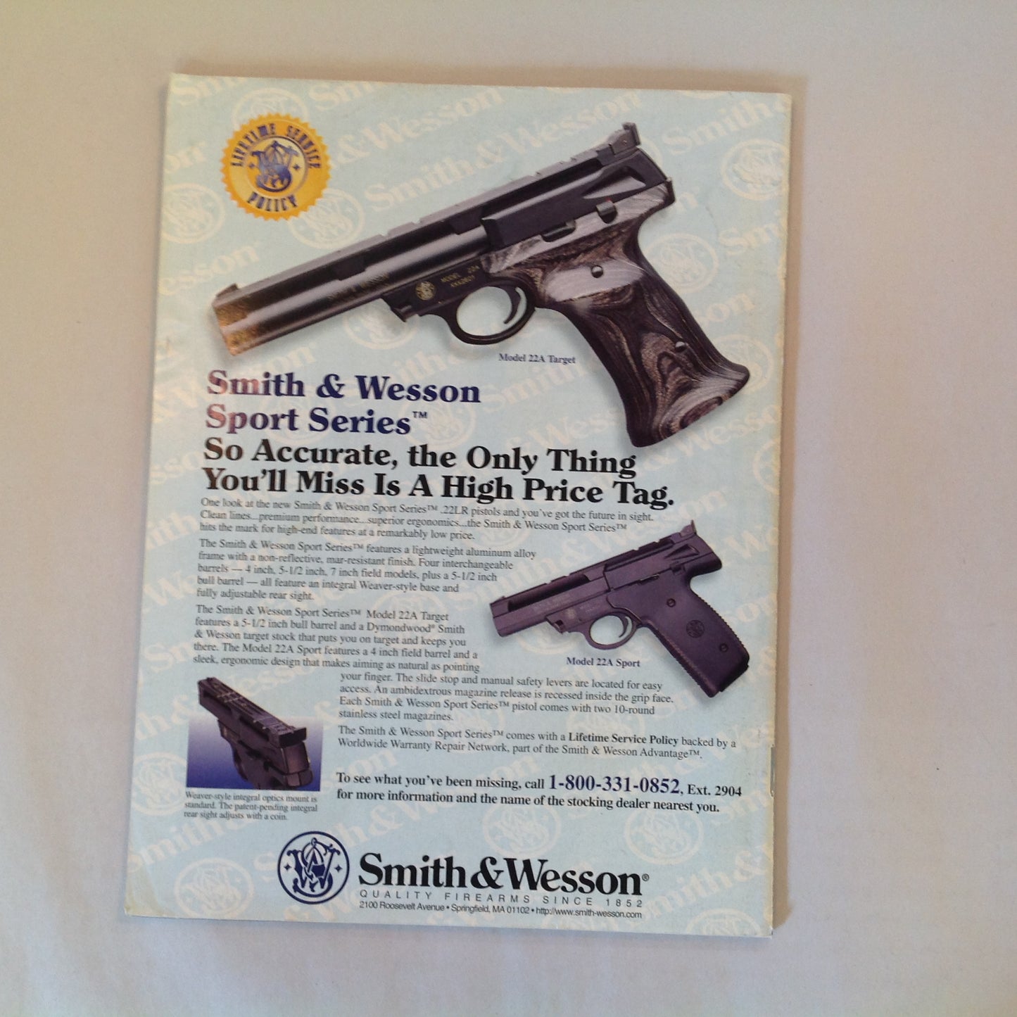 Vintage Apr 1997 Guns & Ammo Magazine Glock Mini Big Bores Steel or Aluminum Premium Bullets