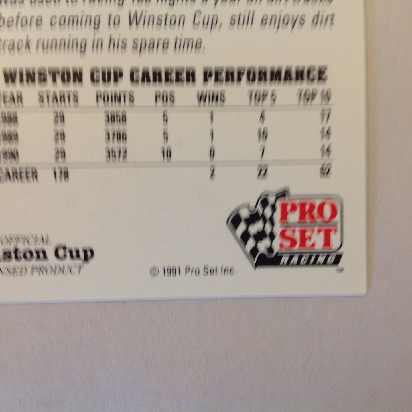 Vtg 1991 Pro Set Racing Signed Card Ken Schrader Chevy Cap NASCAR Autographed