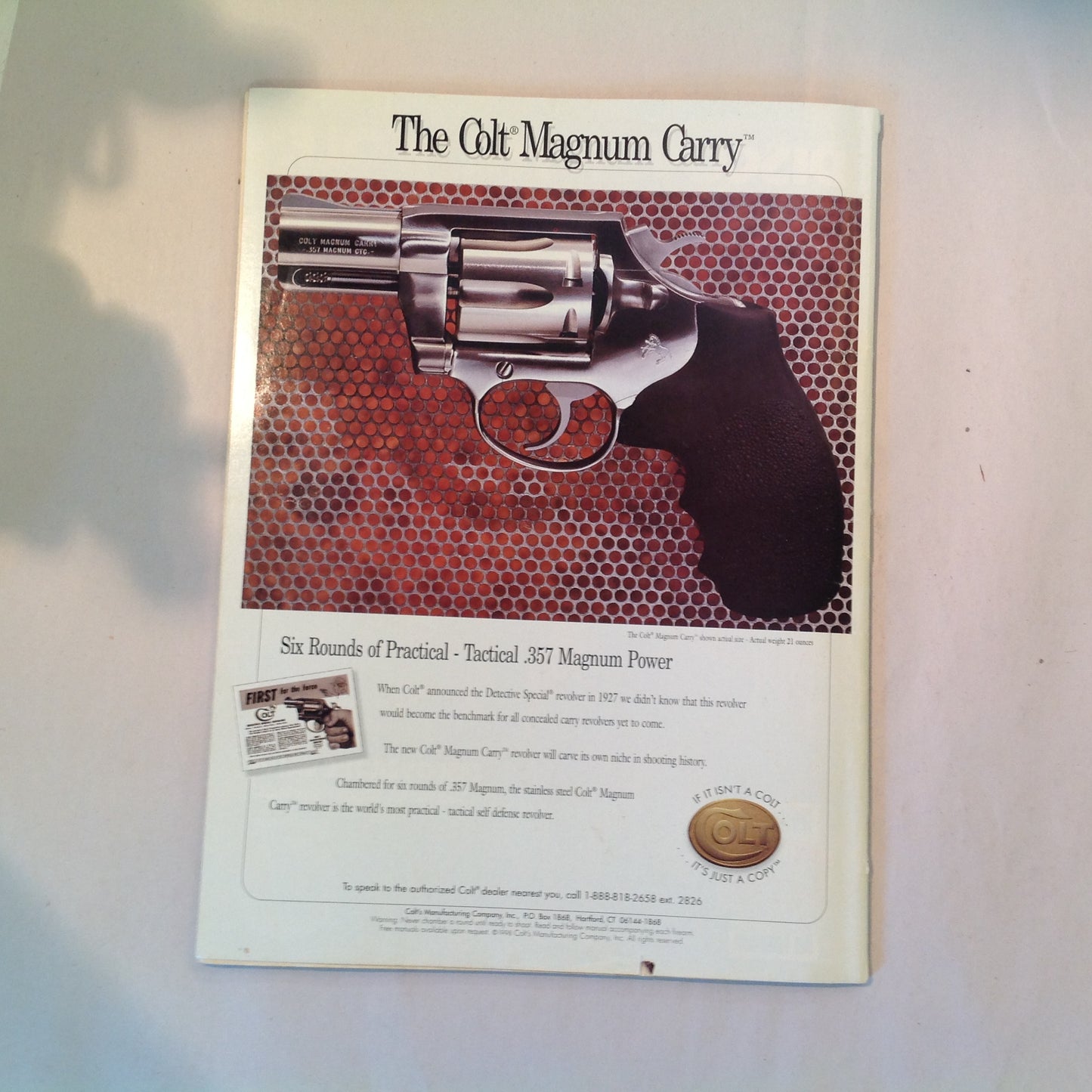 Vintage Aug 1998 Handguns Magazine Affordable Ammo .40 Stealth Combat Customized S&W 66 Stechkin