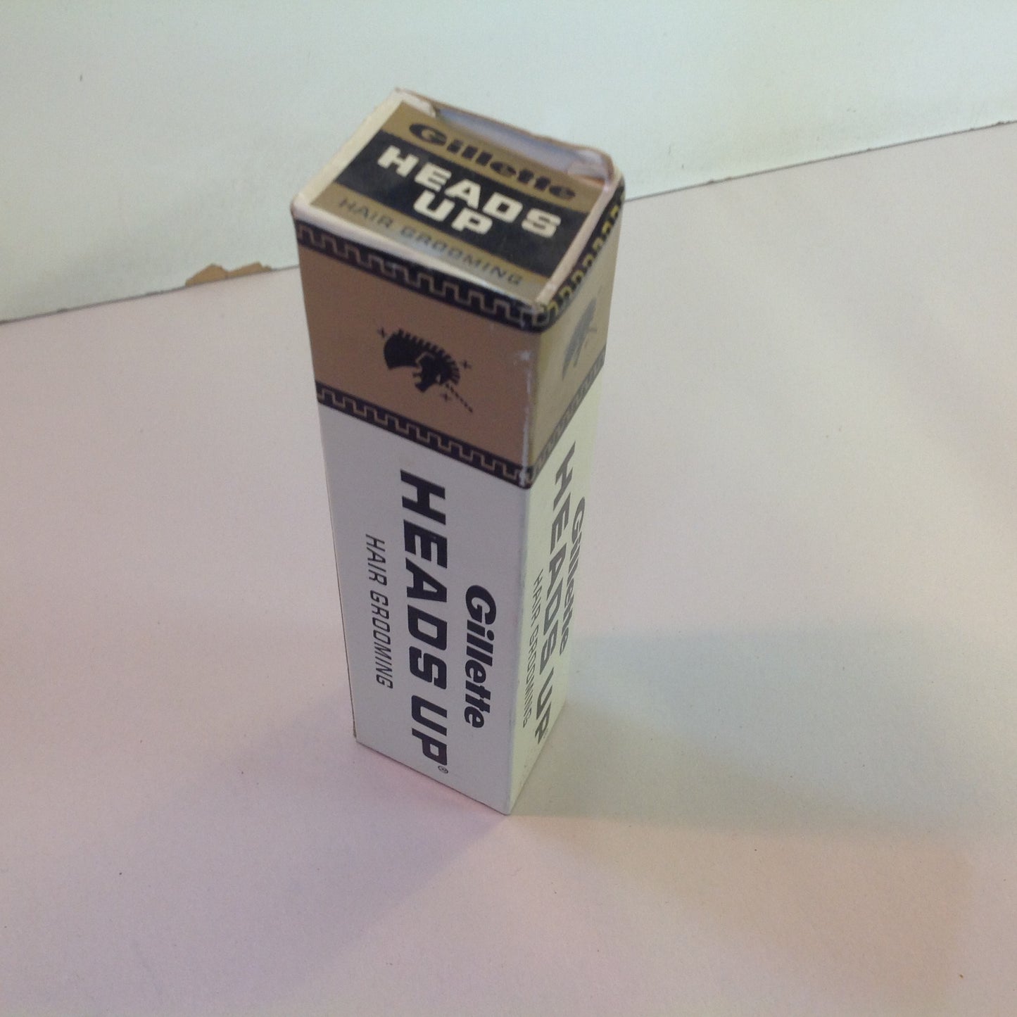 Vintage NOS Gillette Company Heads Up Hair Grooming Unopened 3 oz Tube w/Box