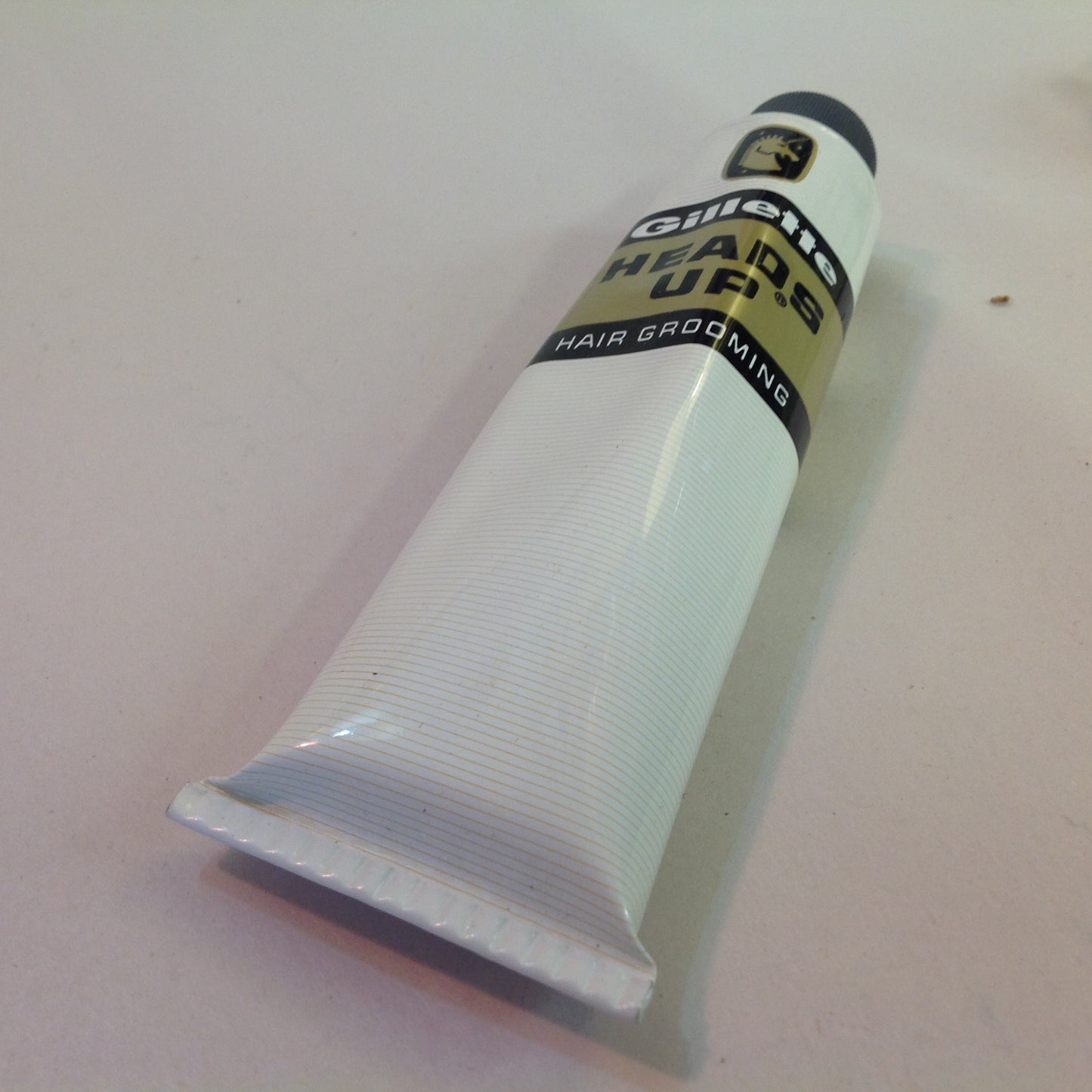 Vintage NOS Gillette Company Heads Up Hair Grooming Unopened 3 oz Tube w/Box