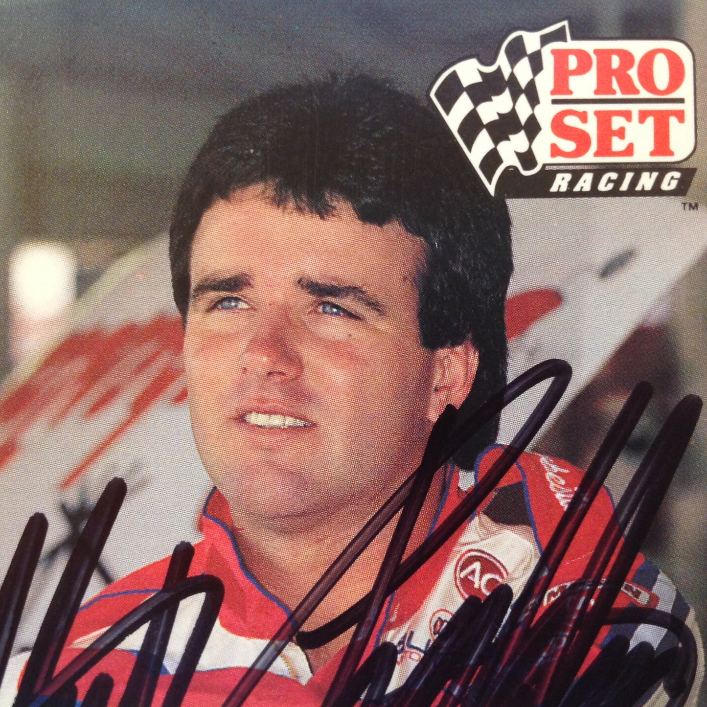 Vtg 1991 Pro Set Racing Signed Card Hut Stricklin Head Shot NASCAR Autographed