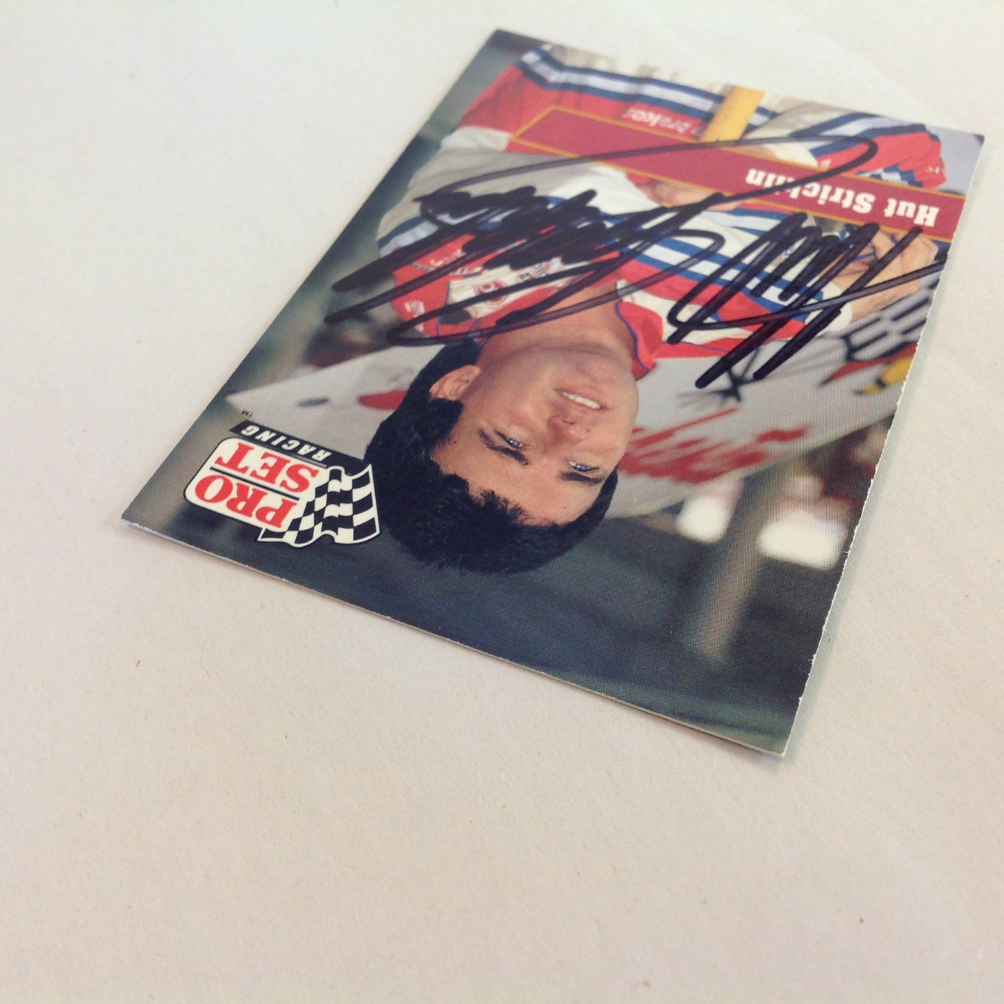 Vtg 1991 Pro Set Racing Signed Card Hut Stricklin Head Shot NASCAR Autographed