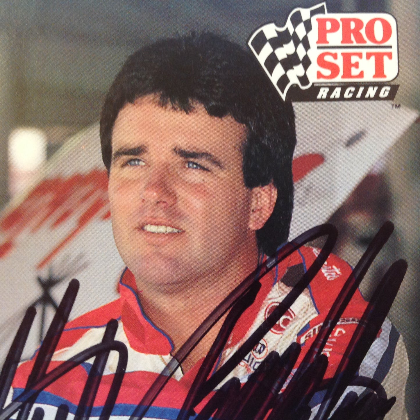 Vtg 1991 Pro Set Racing Signed Card Hut Stricklin Head Shot NASCAR Autographed