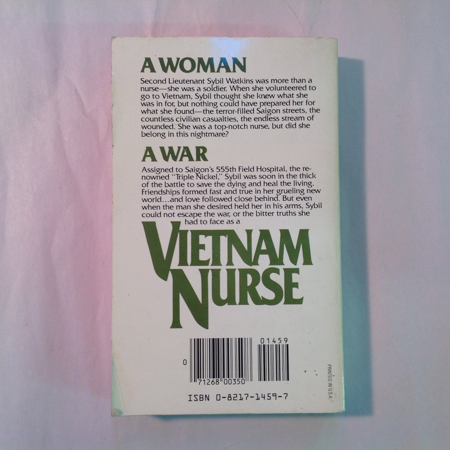 Vintage 1984 Mass Market Paperback Vietnam Nurse Evelyn Hawkins