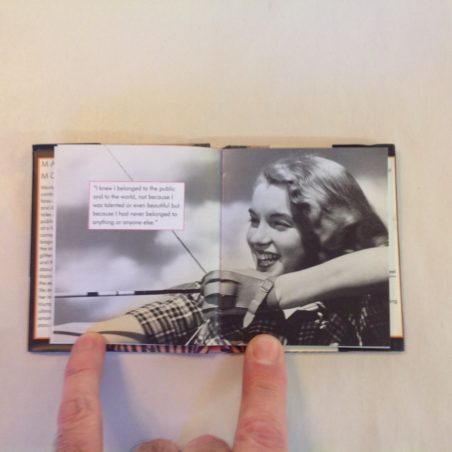 Vintage 1995 Hardcover Gift Book Marilyn Monroe Julie Mars