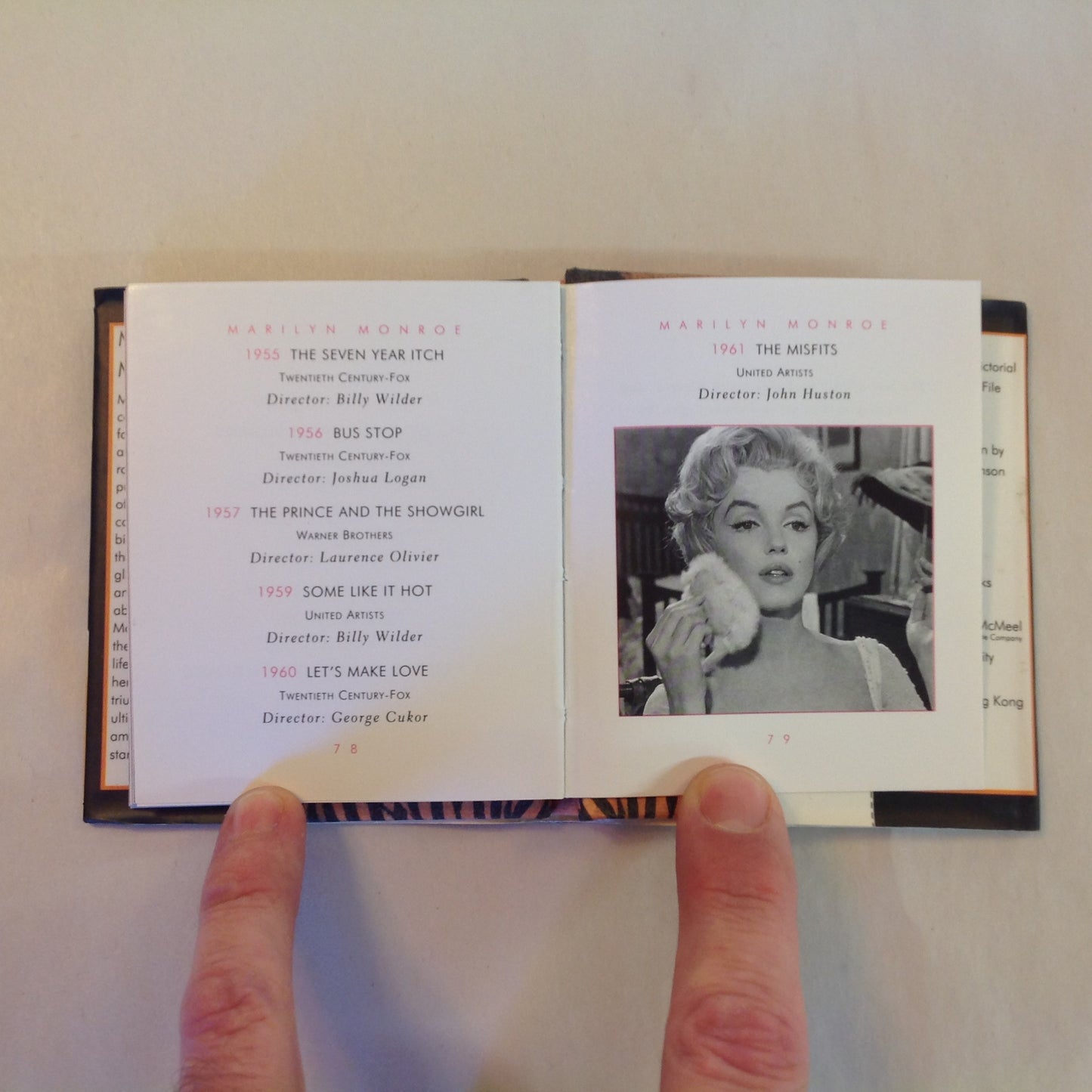 Vintage 1995 Hardcover Gift Book Marilyn Monroe Julie Mars