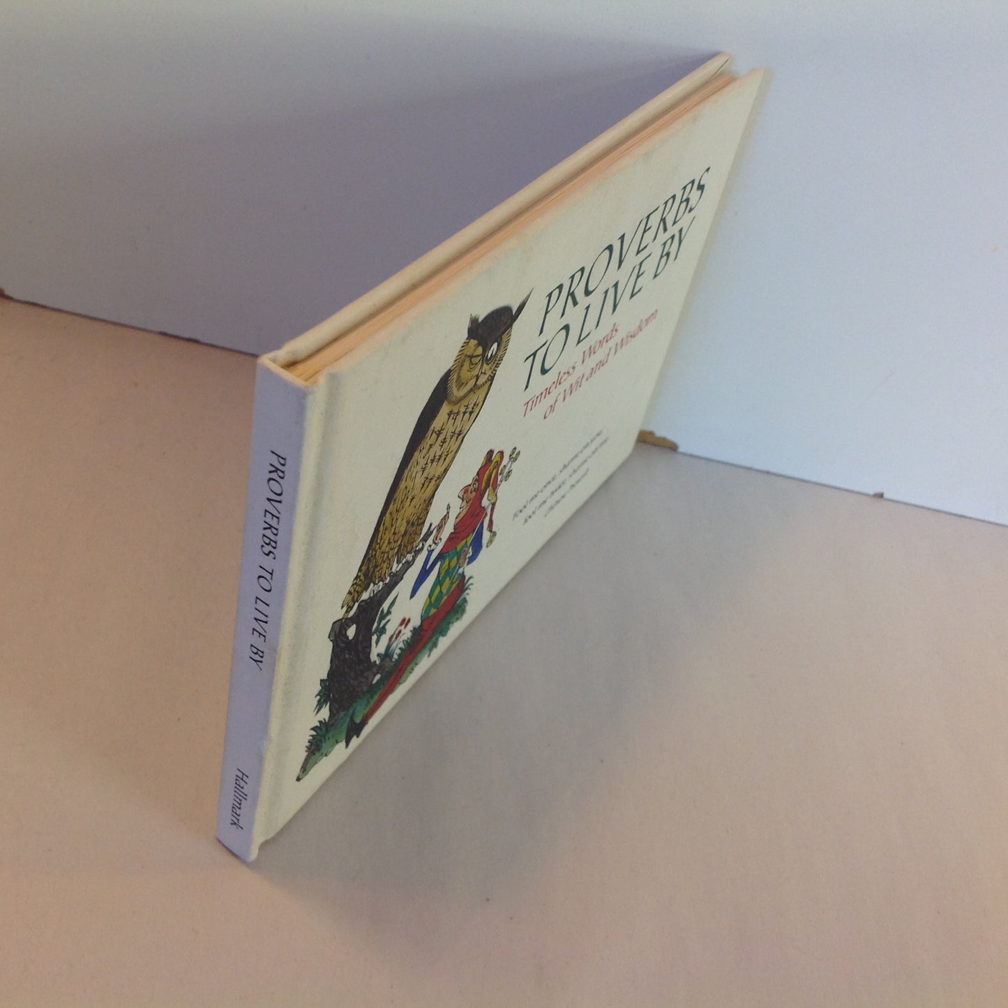 Vintage 1975 Hardcover Gift Book Proverbs to Live By: Timeless Words of Wit and Wisdom Gail Peterson Hallmark