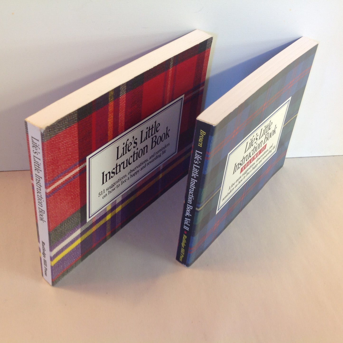 Vintage 1990's 2Pc Trade Paperback Life's Little Instruction Book I & II H. Jackson Brown, Jr