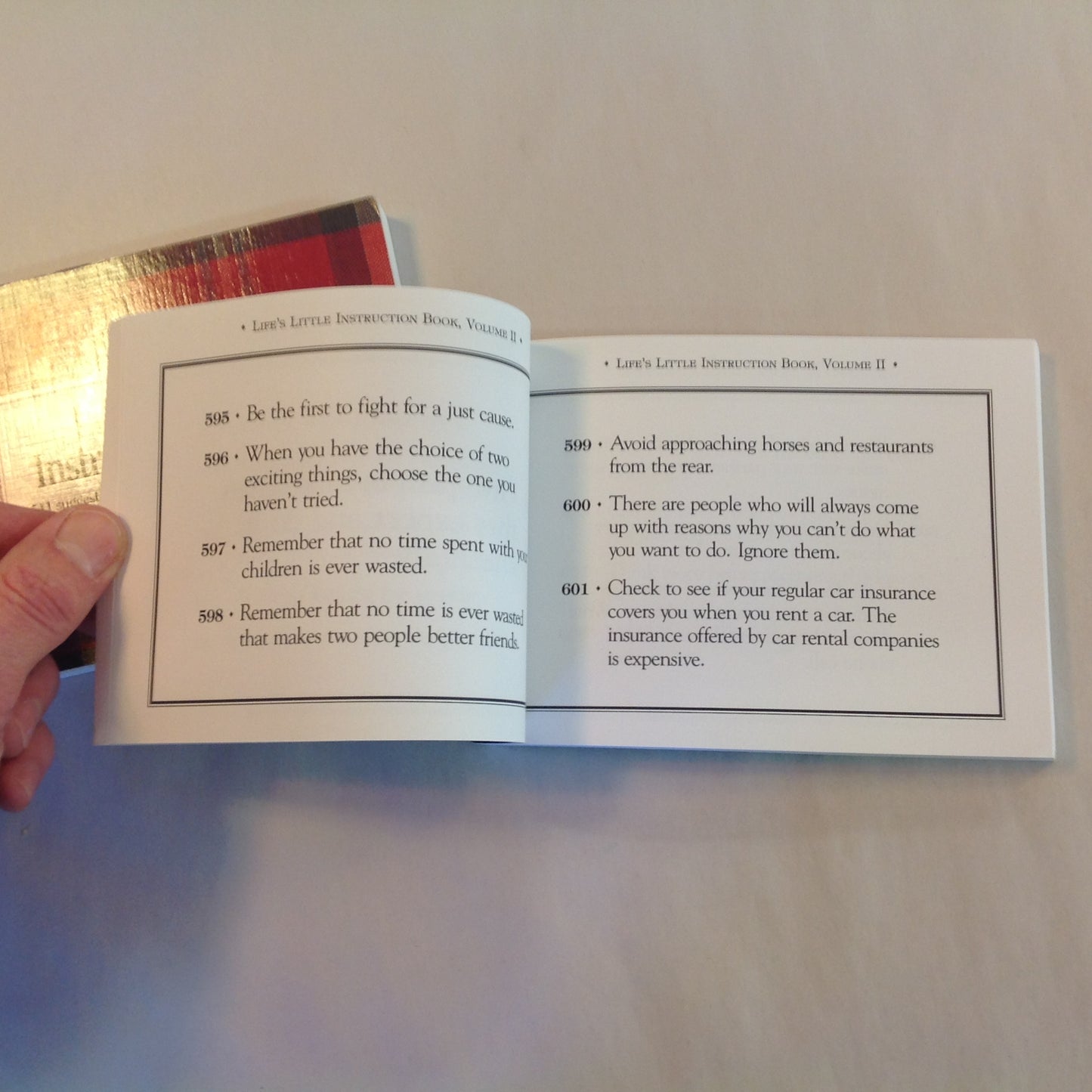 Vintage 1990's 2Pc Trade Paperback Life's Little Instruction Book I & II H. Jackson Brown, Jr