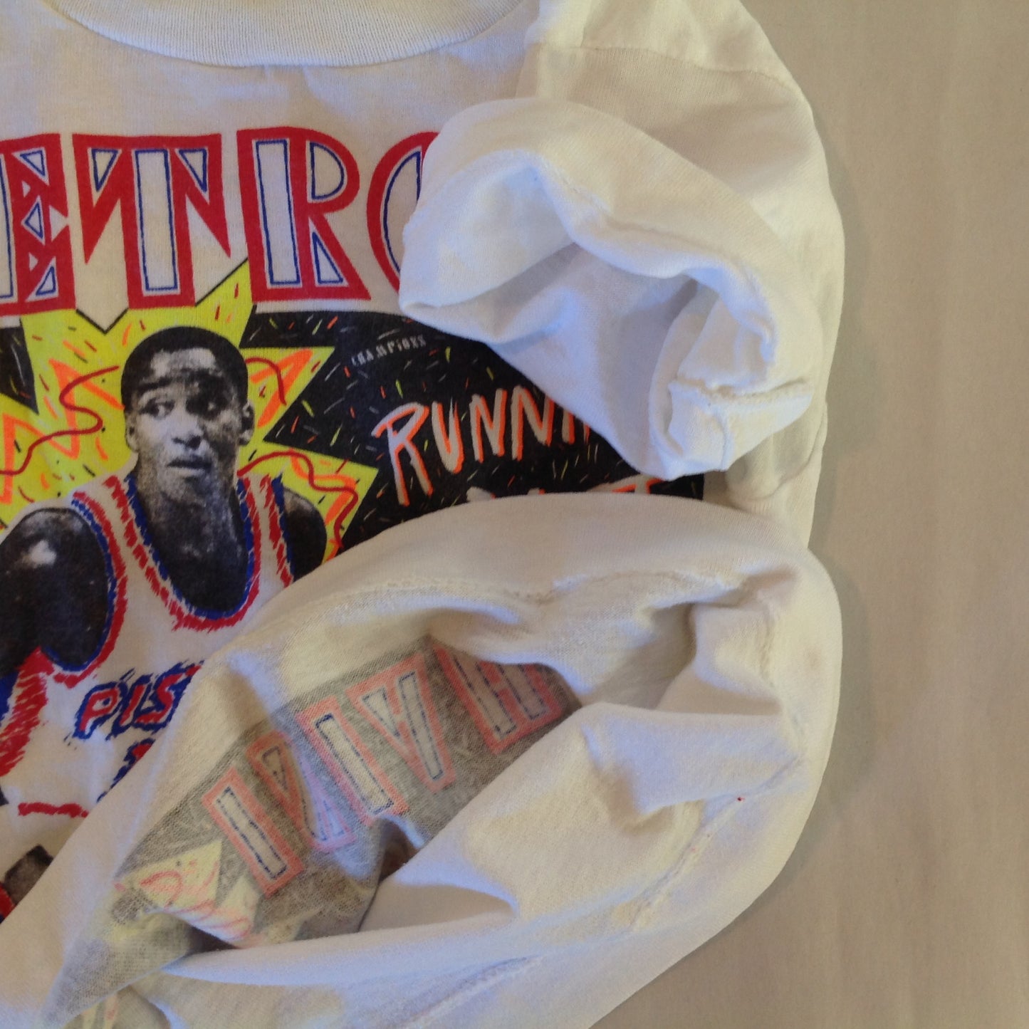 Vintage 1990's Child's Isiah Thomas Detroit Pistons Single Stitch Screen Stars Best T-Shirt Size 6-8